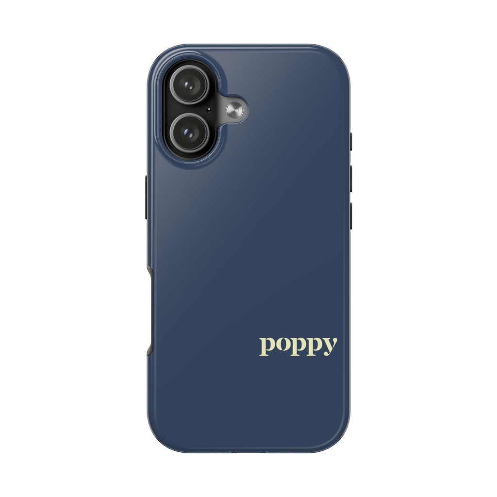Poppy "Oar"iginals Minimalist Navy Phone Case