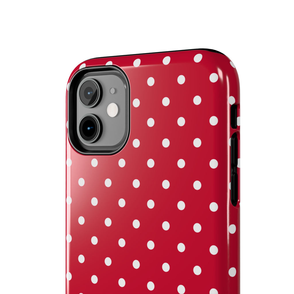 Poppy Red Polka Dot Phone Case