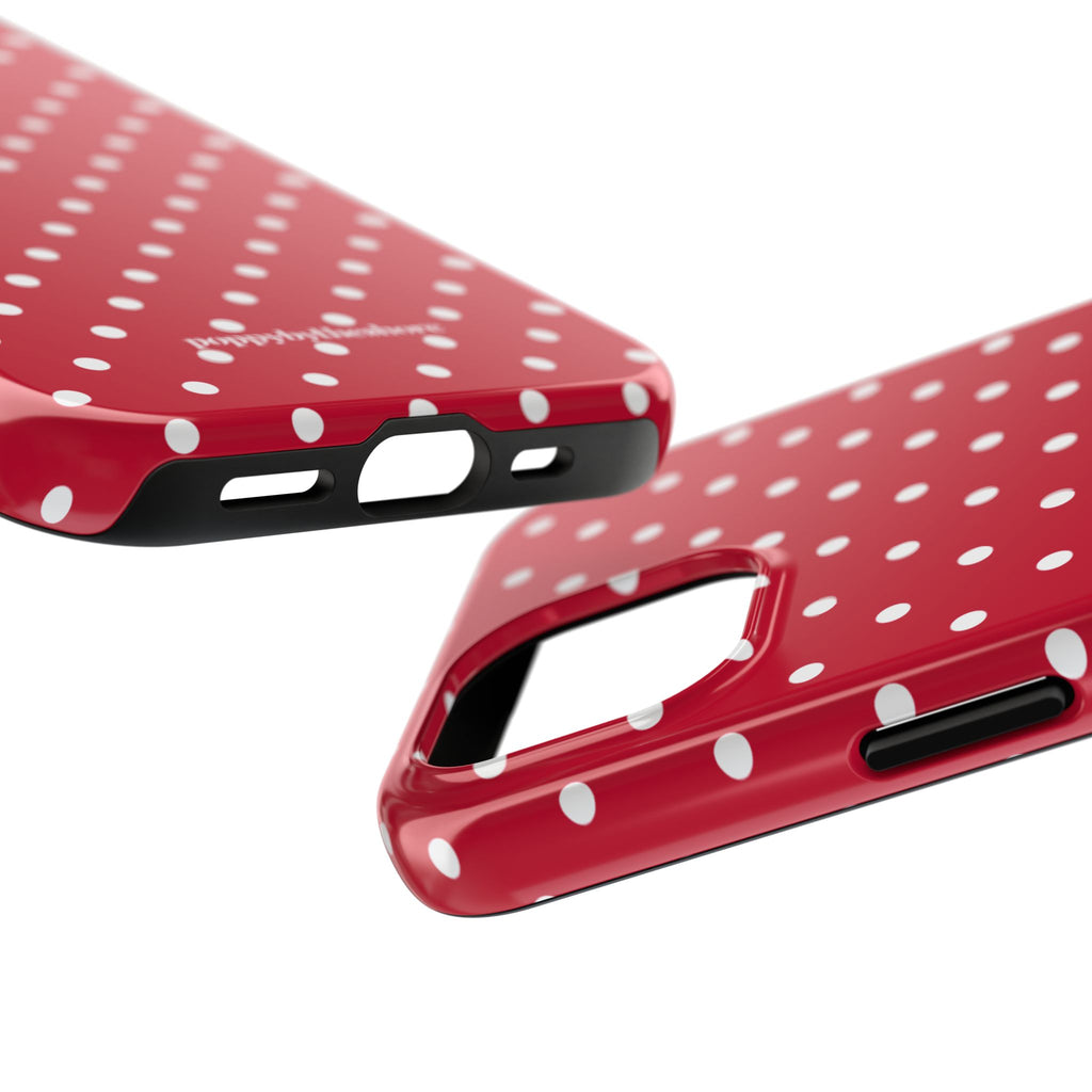Poppy Red Polka Dot Phone Case