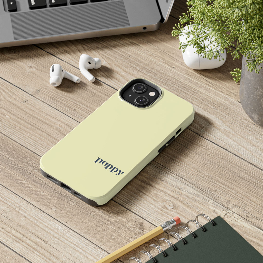 Poppy "Oar"iginals Minimalist Light Yellow Phone Case