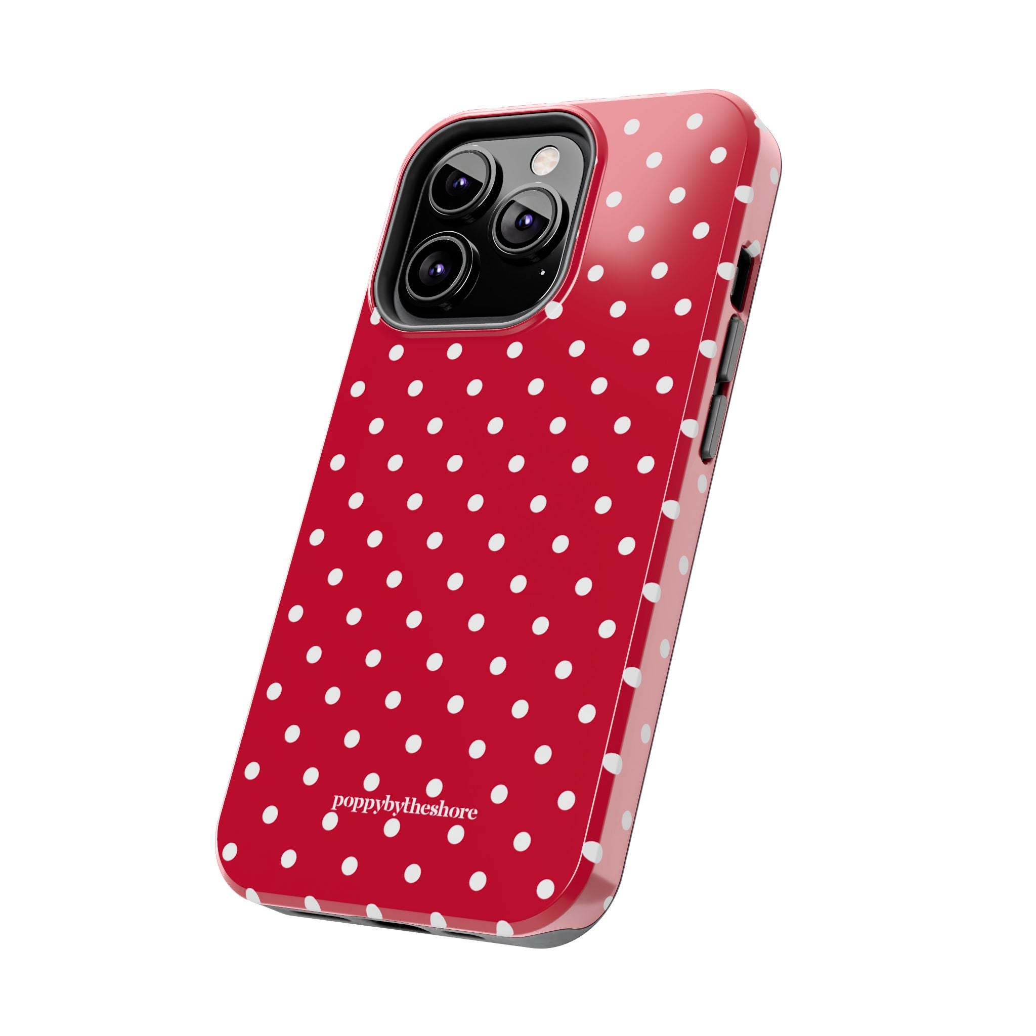 Poppy Red Polka Dot Phone Case