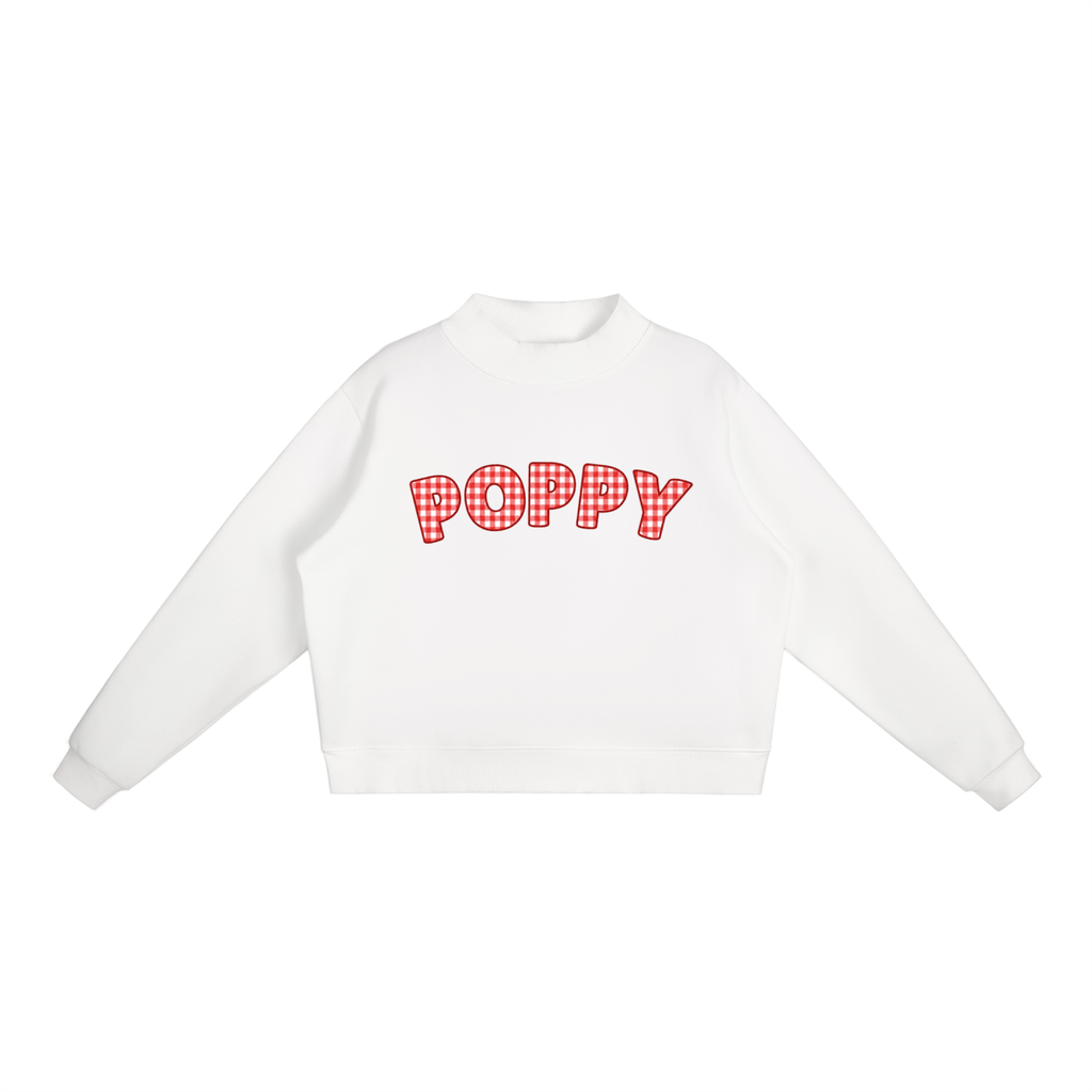 MDW Poppy Gingham Mockneck