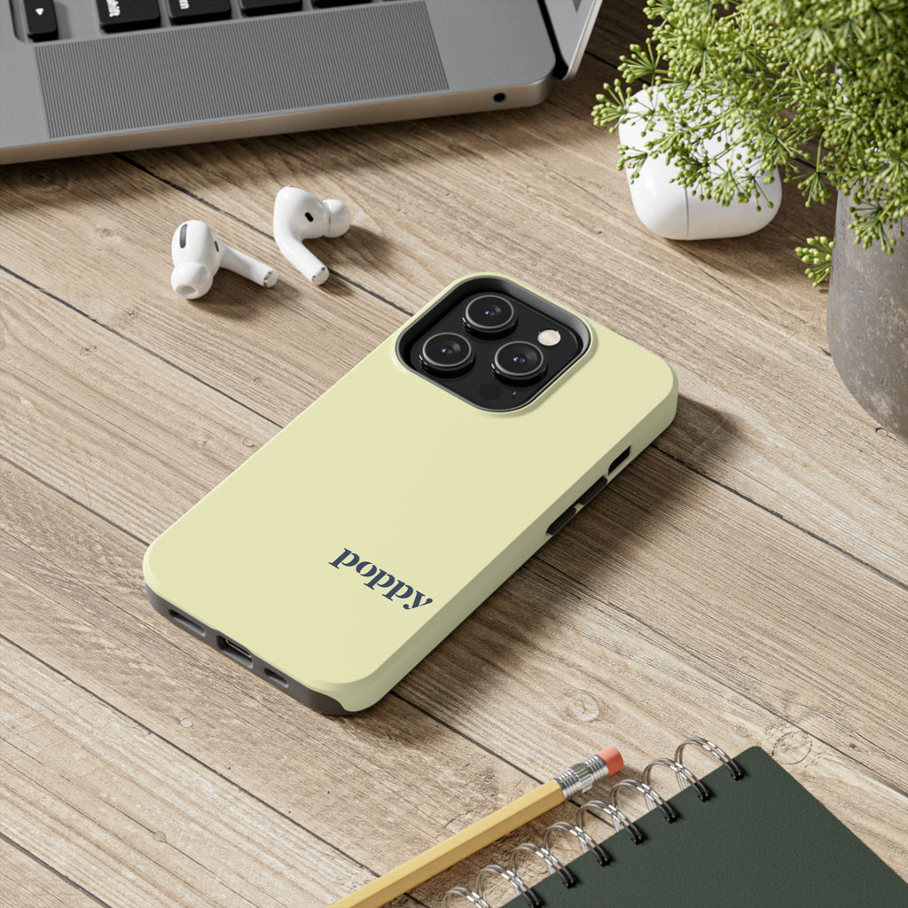 Poppy "Oar"iginals Minimalist Light Yellow Phone Case