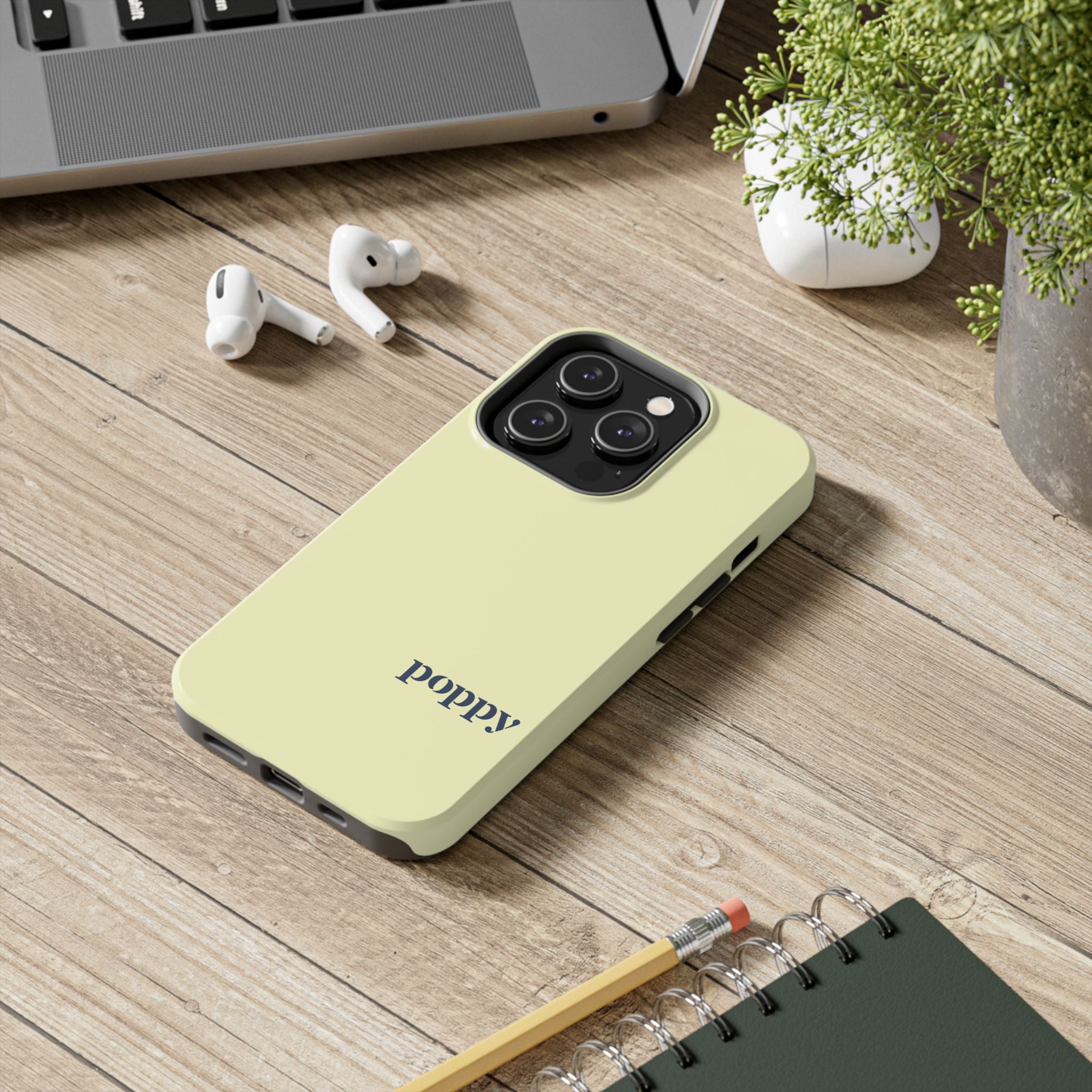 Poppy "Oar"iginals Minimalist Light Yellow Phone Case