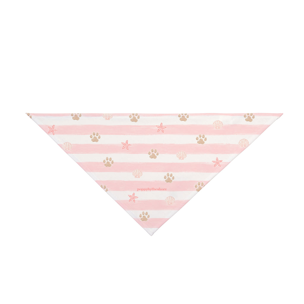 Paws & Stripes Bandana - Pink