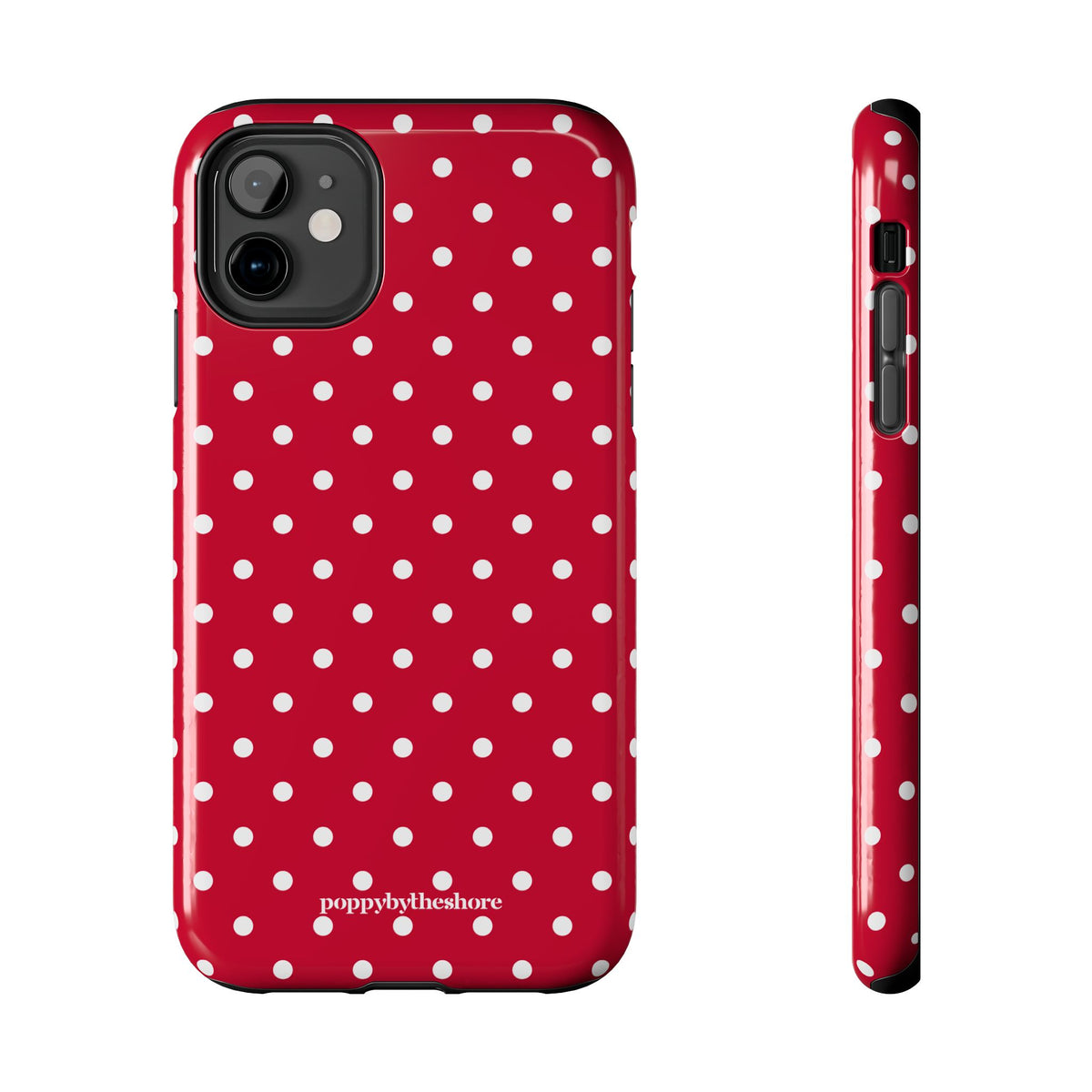 Poppy Red Polka Dot Phone Case