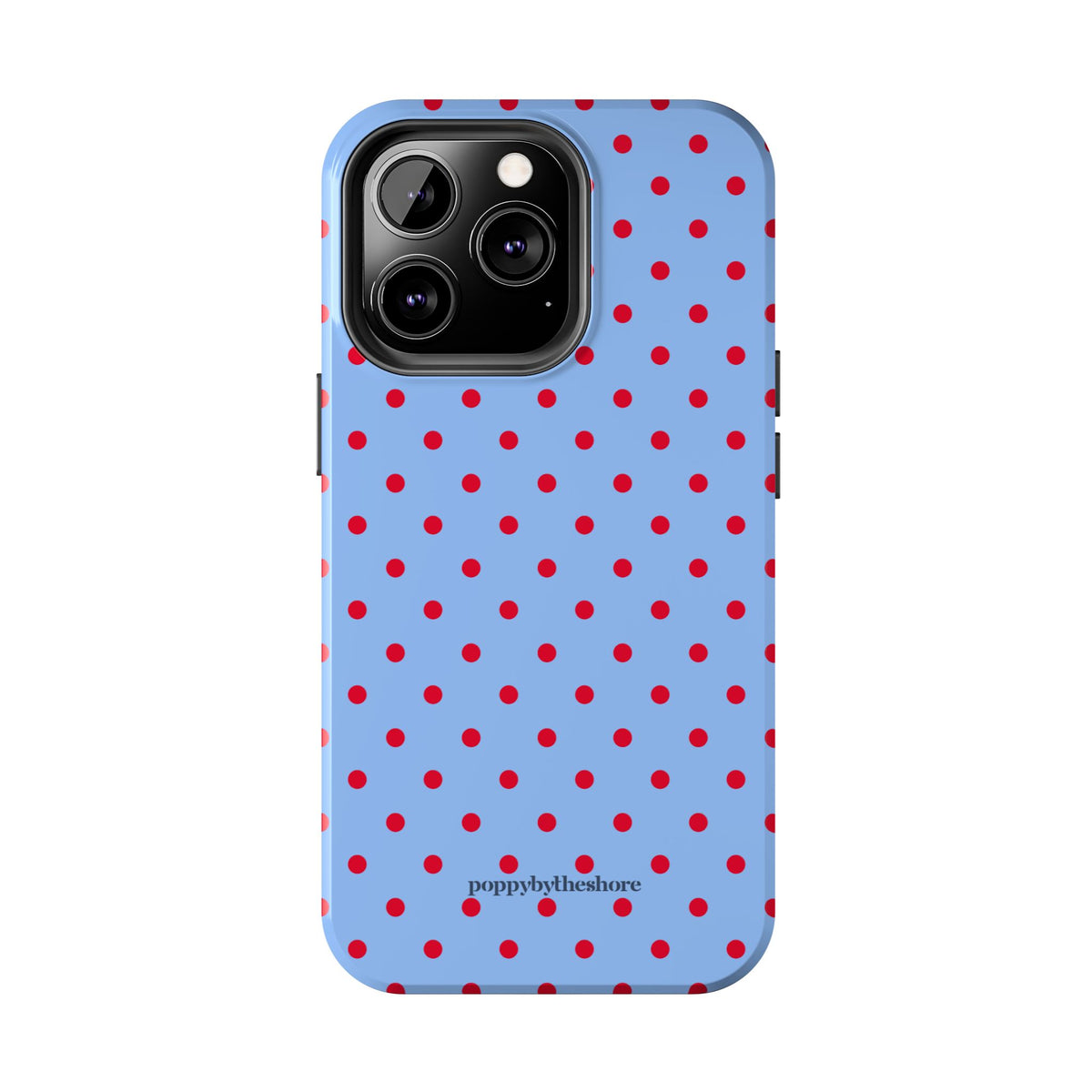 Poppy Blue & Red Polka Dot Phone Case