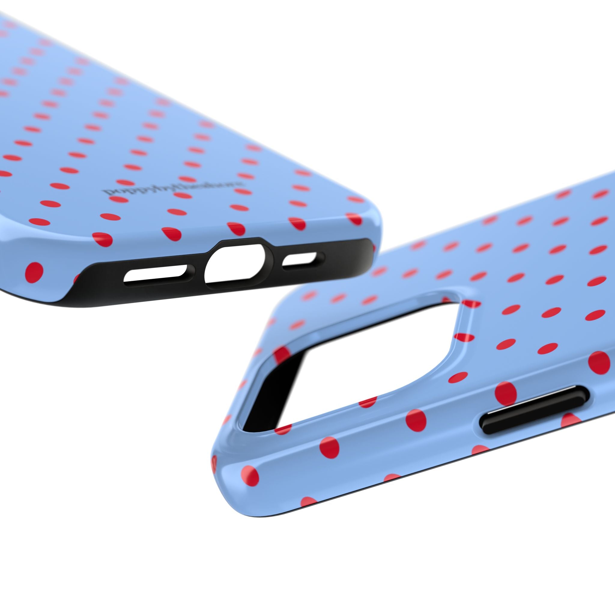 Poppy Blue & Red Polka Dot Phone Case