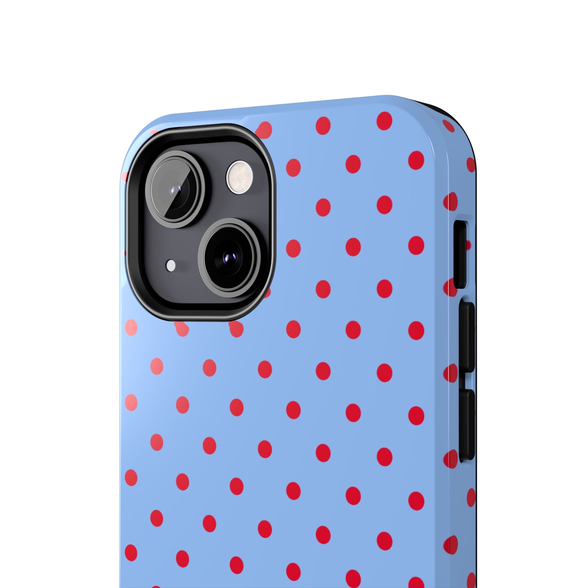 Poppy Blue & Red Polka Dot Phone Case