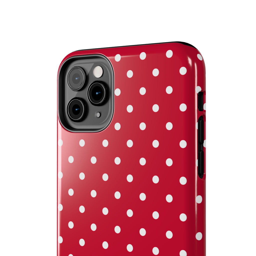 Poppy Red Polka Dot Phone Case