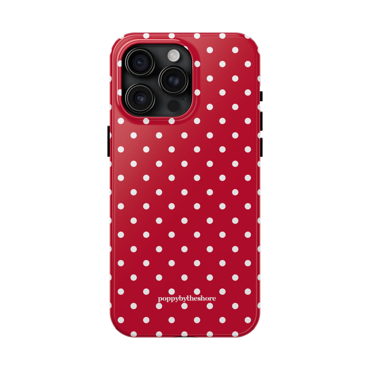 Poppy Red Polka Dot Phone Case
