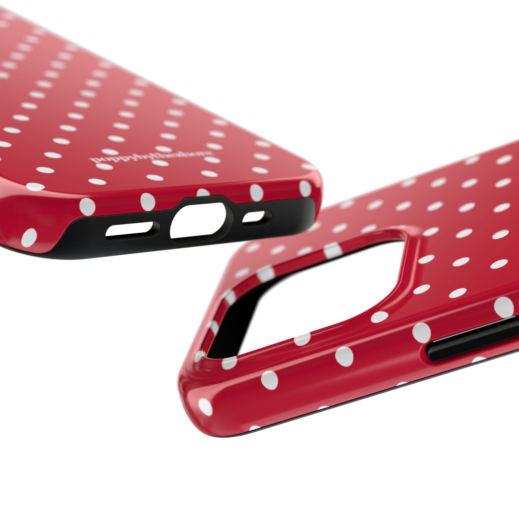 Poppy Red Polka Dot Phone Case