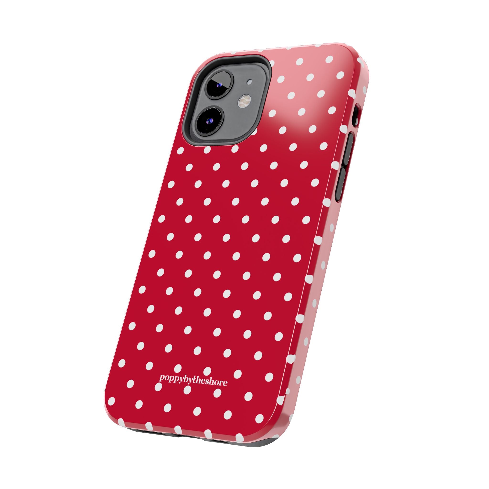 Poppy Red Polka Dot Phone Case