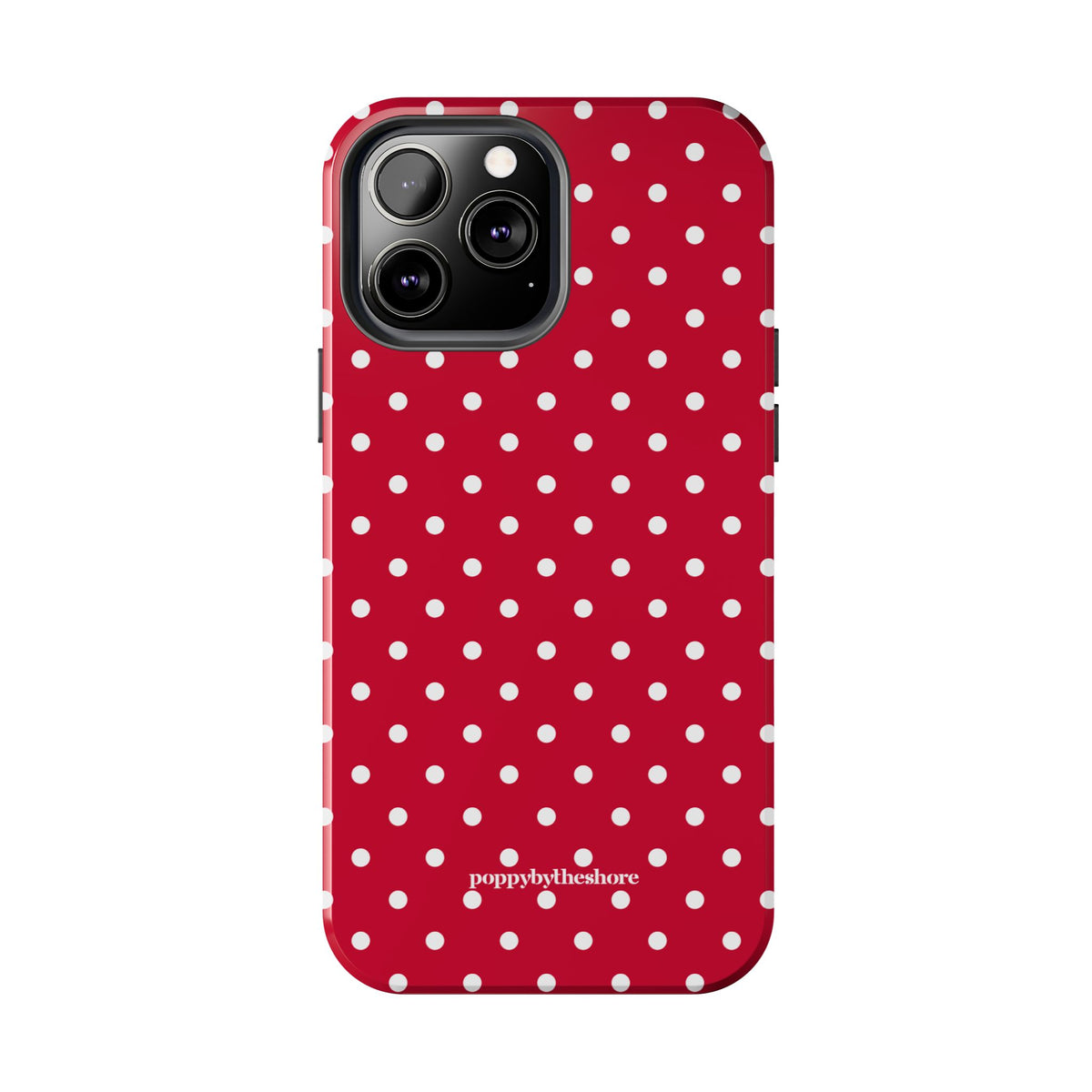 Poppy Red Polka Dot Phone Case