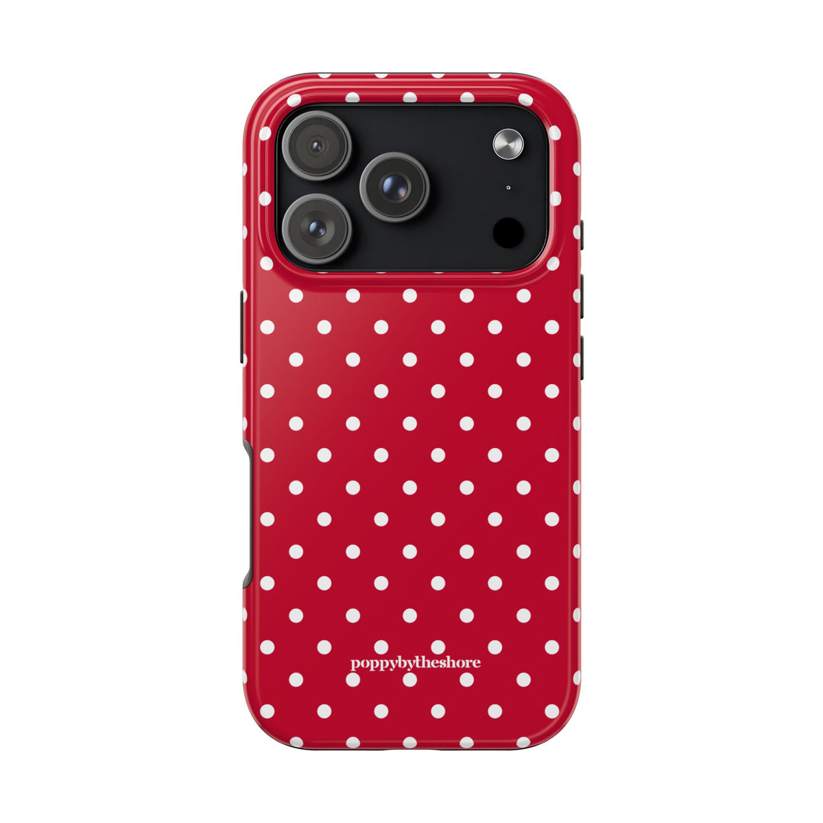Poppy Red Polka Dot Phone Case