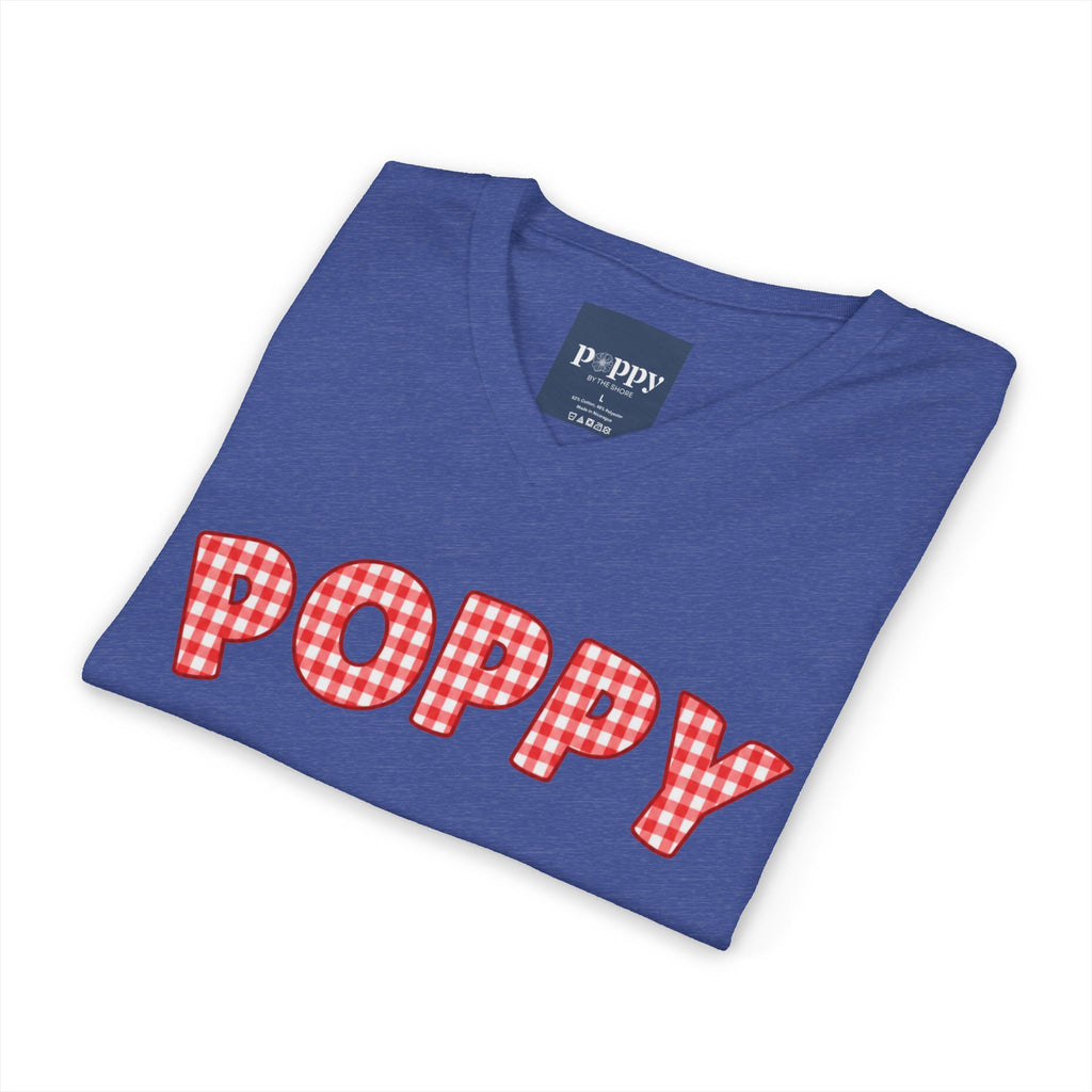 Poppy Gingham V-Neck Tee