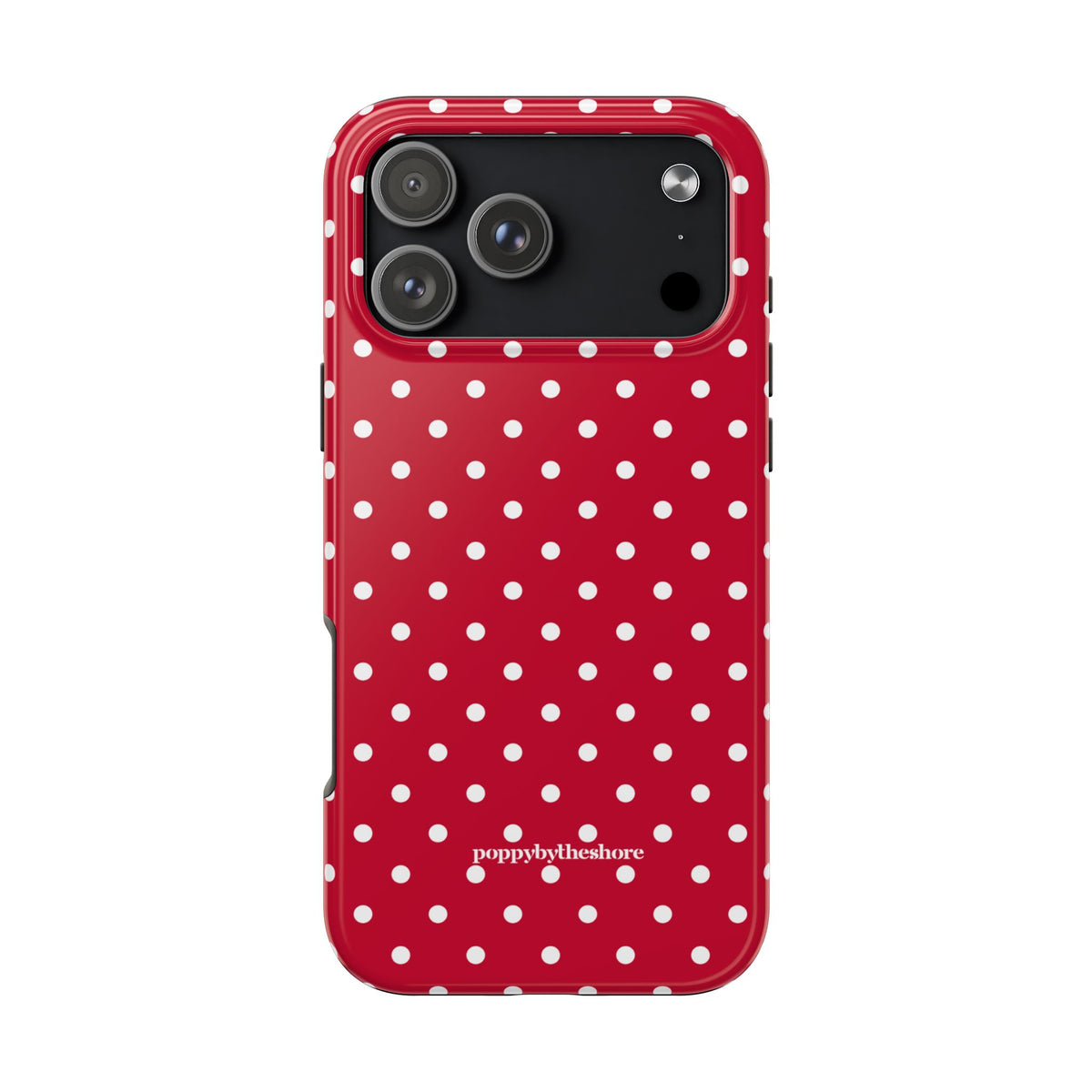 Poppy Red Polka Dot Phone Case