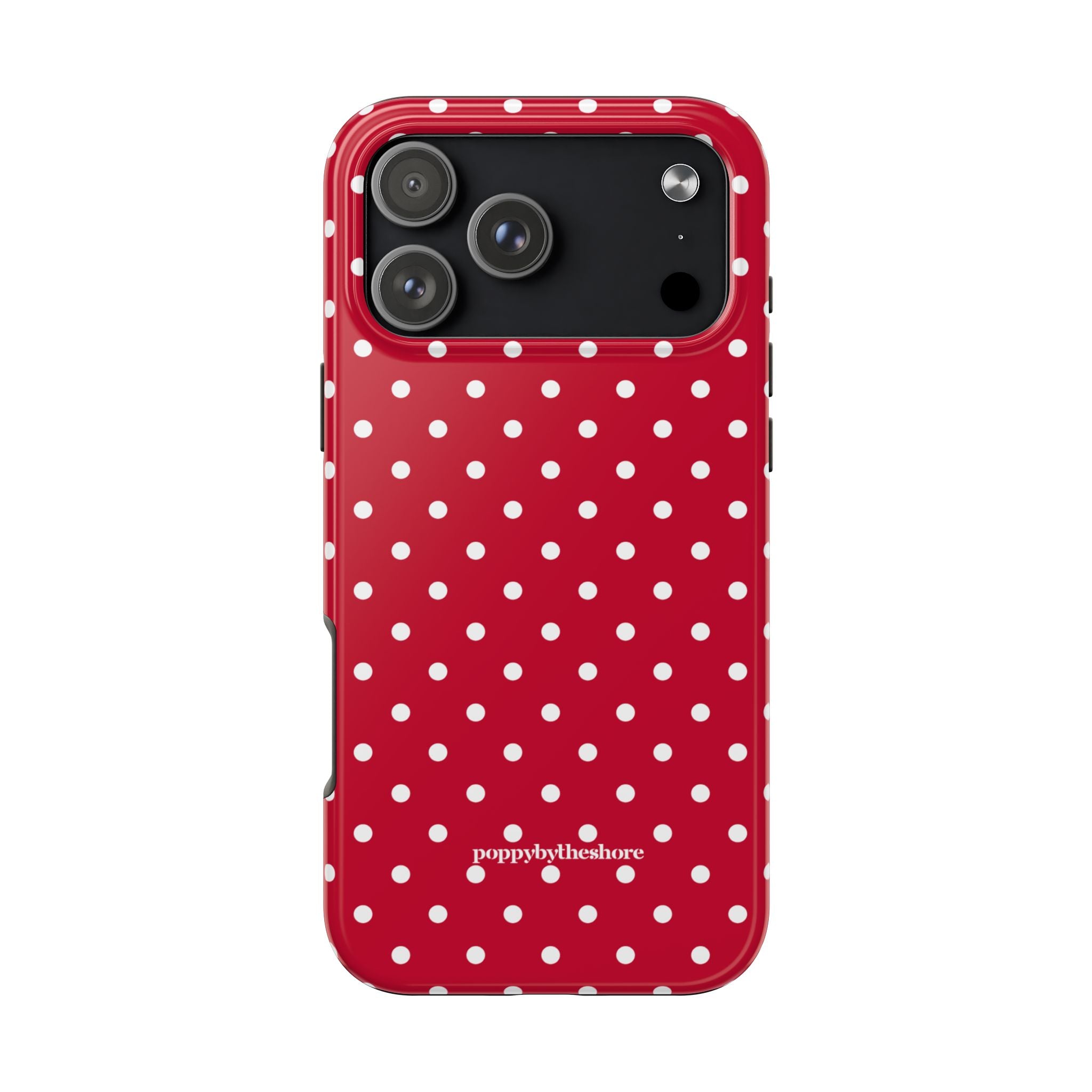 Poppy Red Polka Dot Phone Case