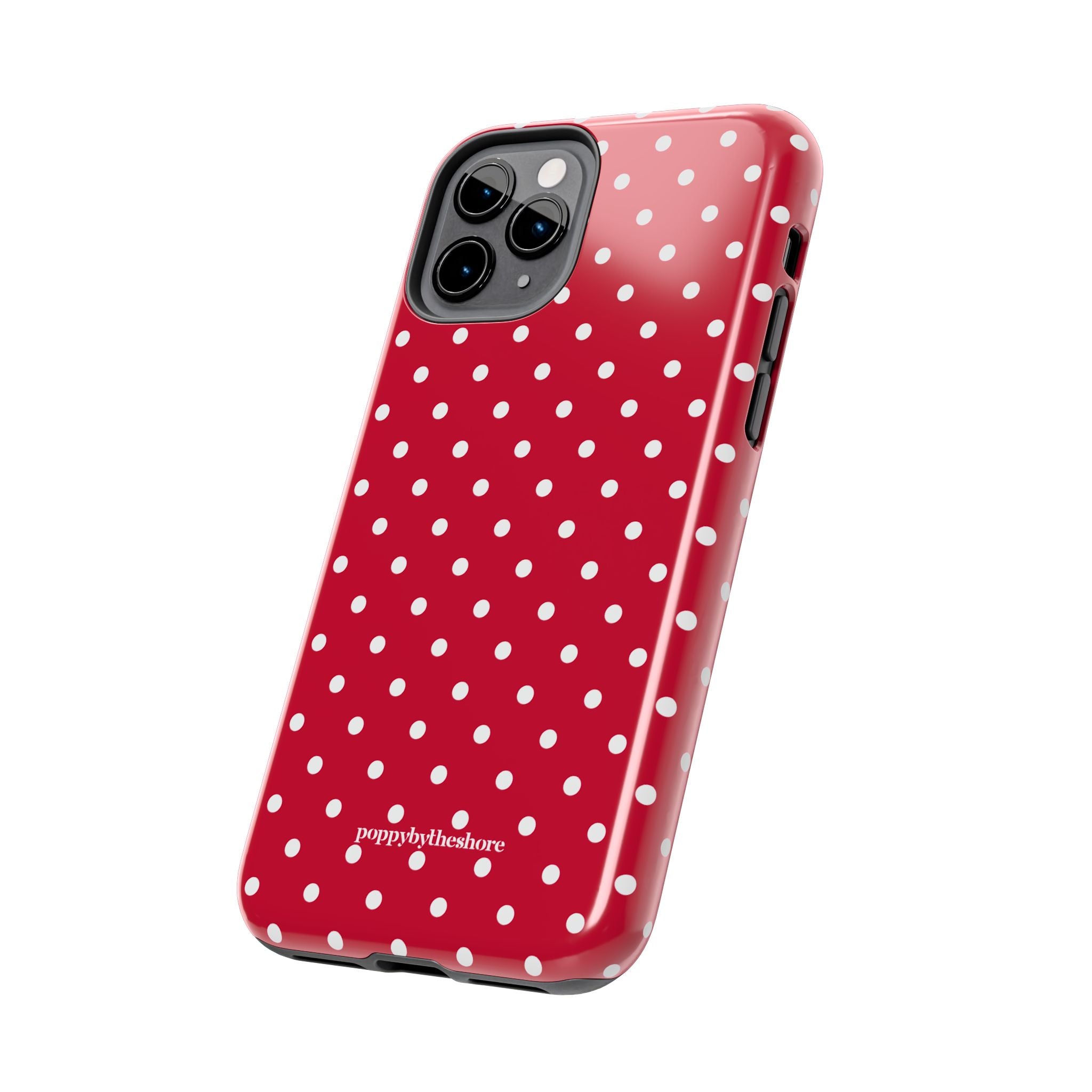 Poppy Red Polka Dot Phone Case