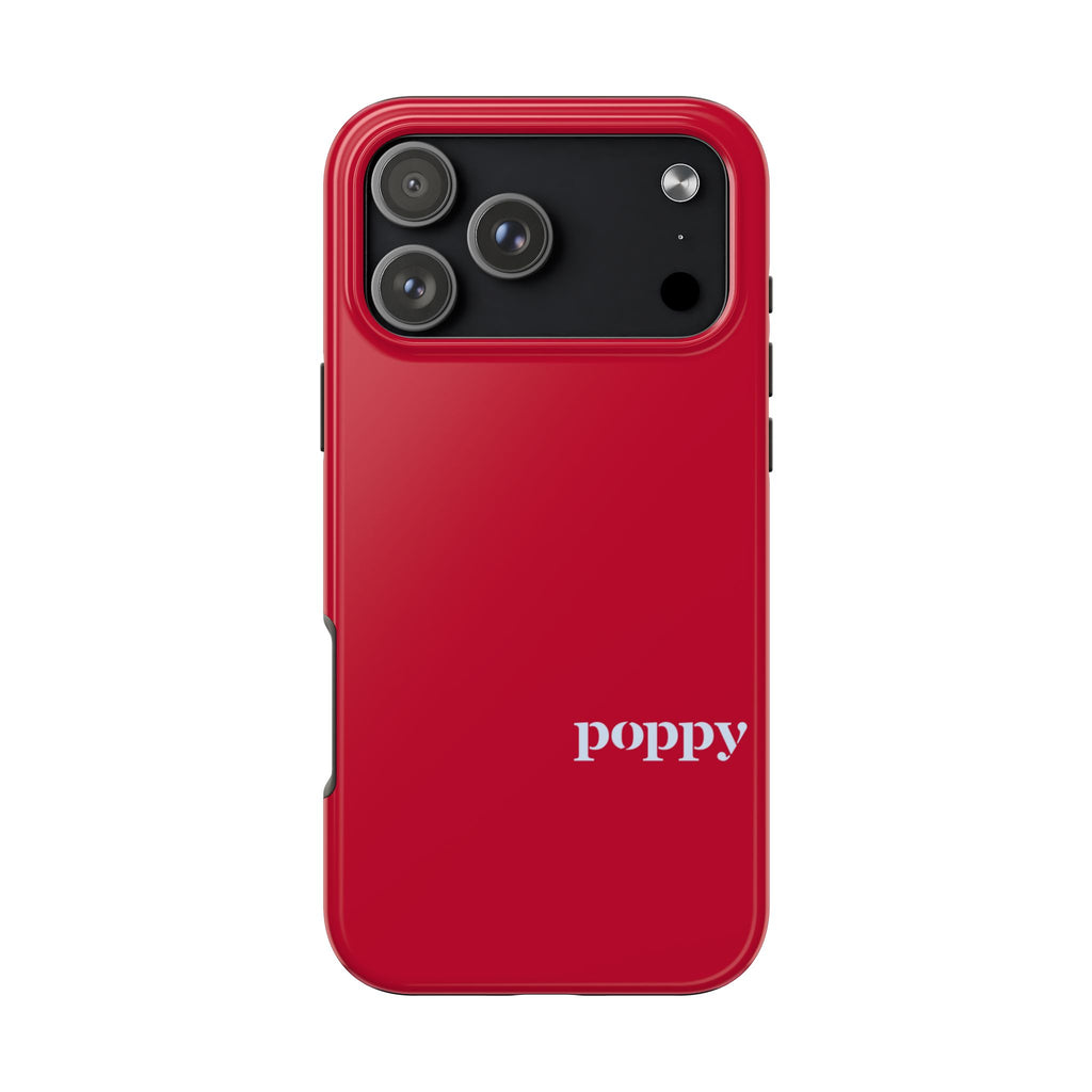 MDW Poppy Minimalist Red Phone Case