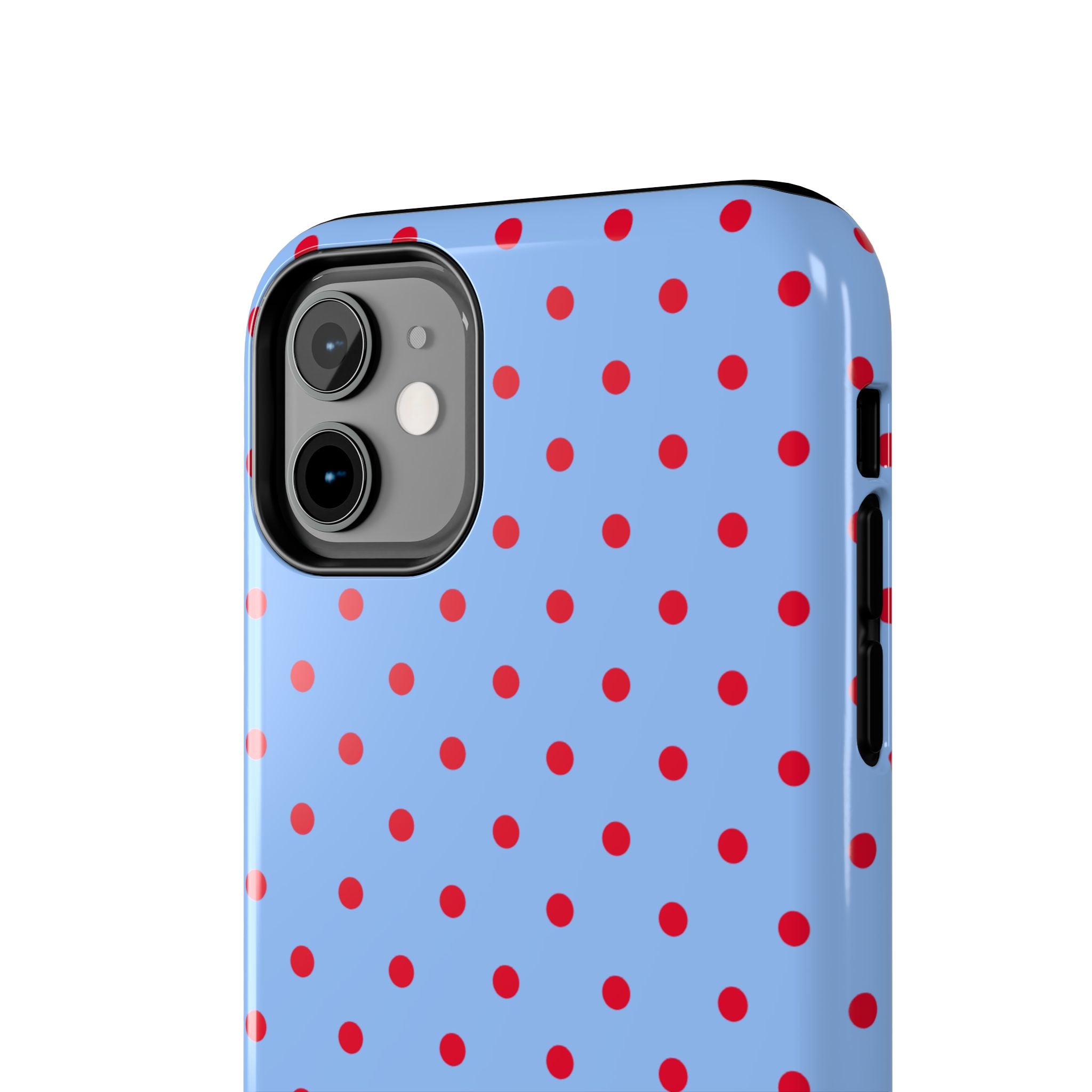 Poppy Blue & Red Polka Dot Phone Case