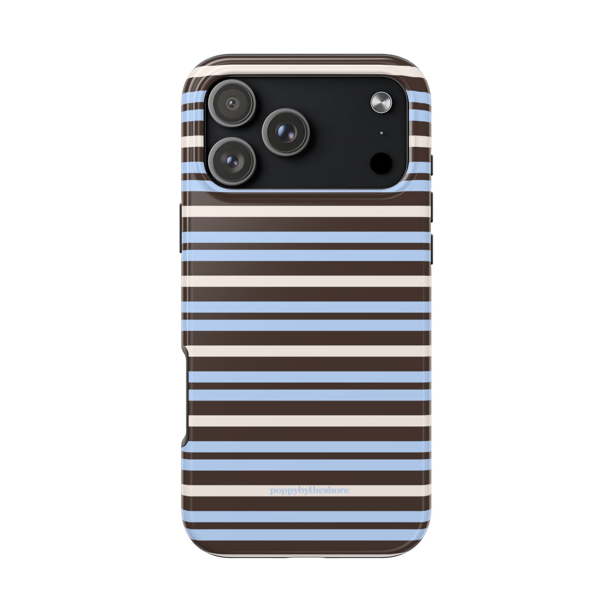 Coastal Cocoa Striped Phone Case