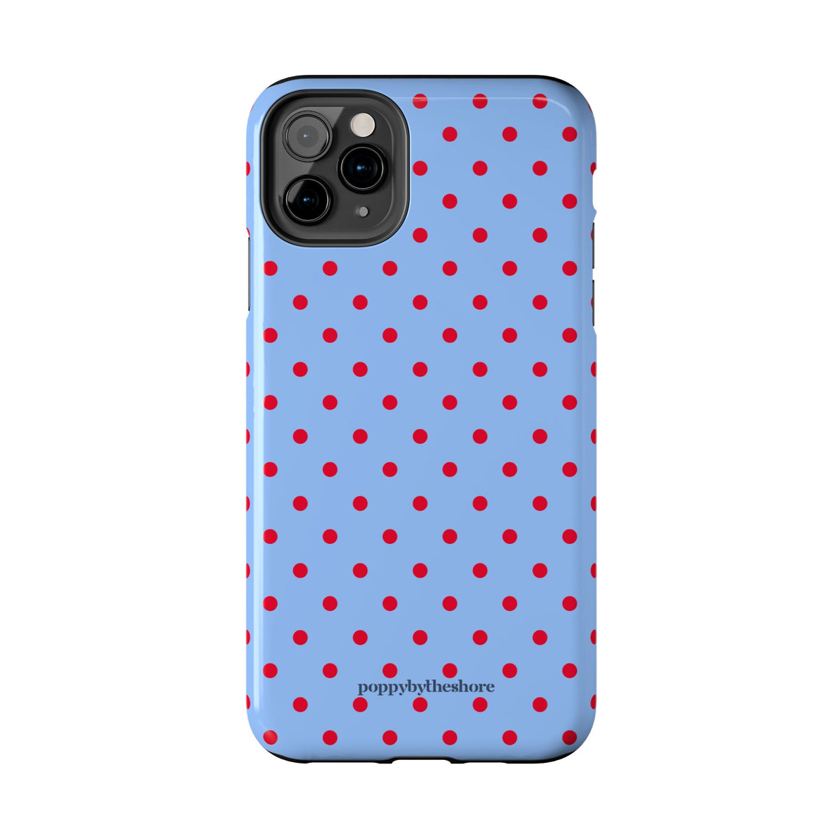 Poppy Blue & Red Polka Dot Phone Case