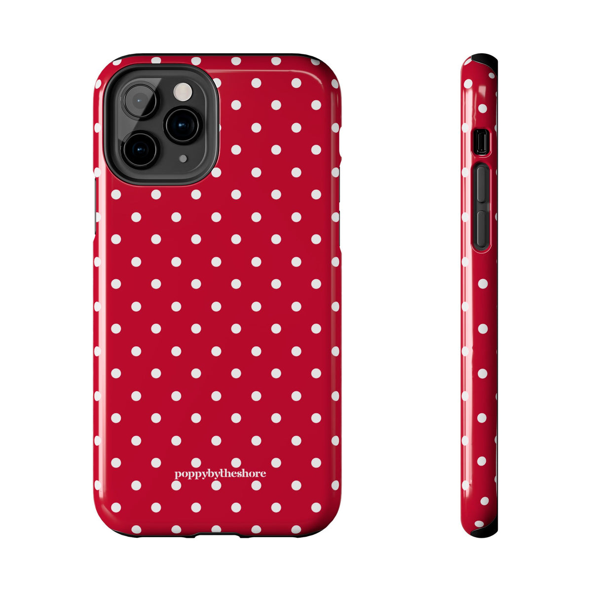 Poppy Red Polka Dot Phone Case