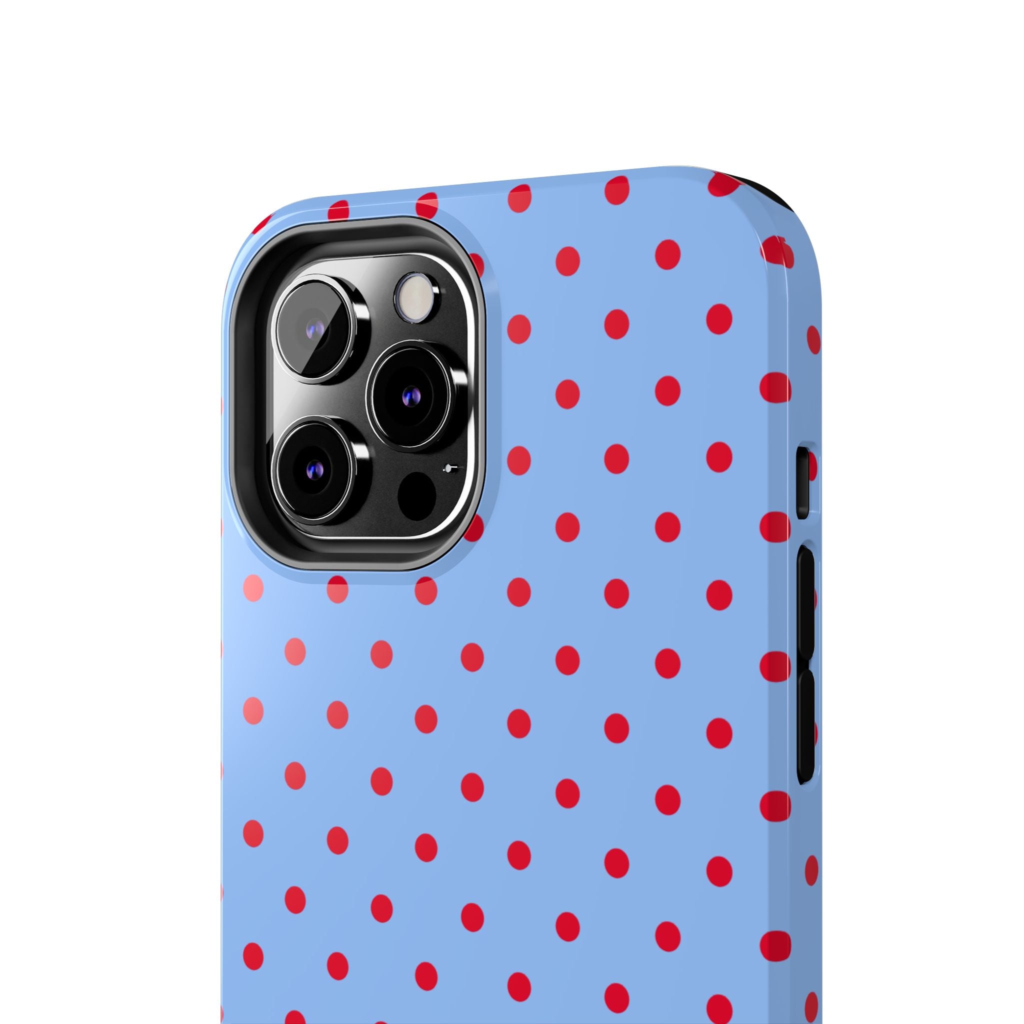 Poppy Blue & Red Polka Dot Phone Case