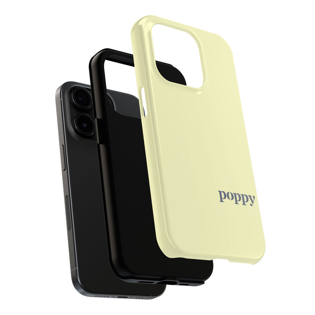 Poppy "Oar"iginals Minimalist Light Yellow Phone Case