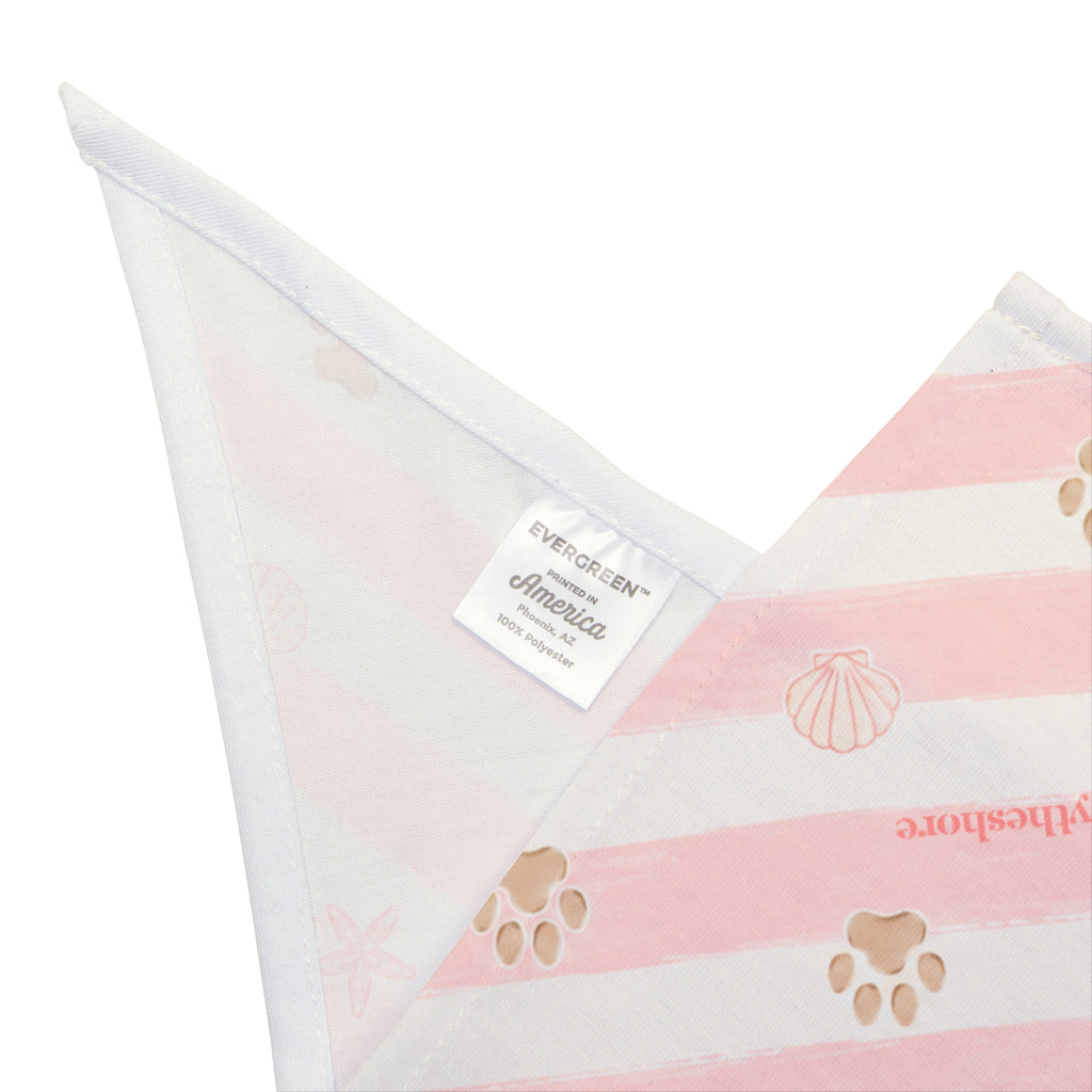 Paws & Stripes Bandana - Pink