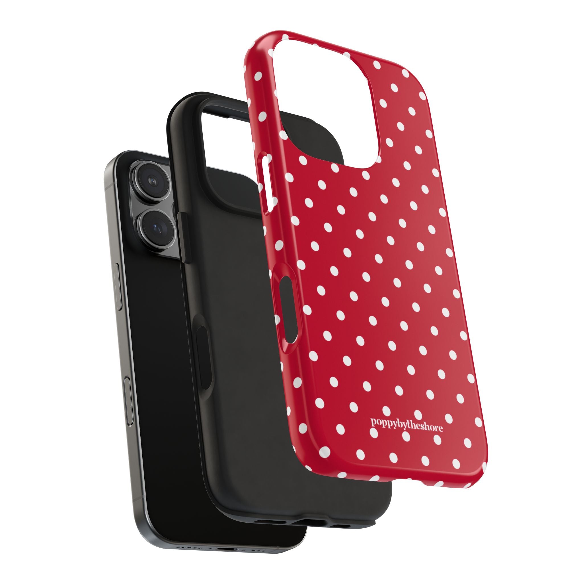 Poppy Red Polka Dot Phone Case