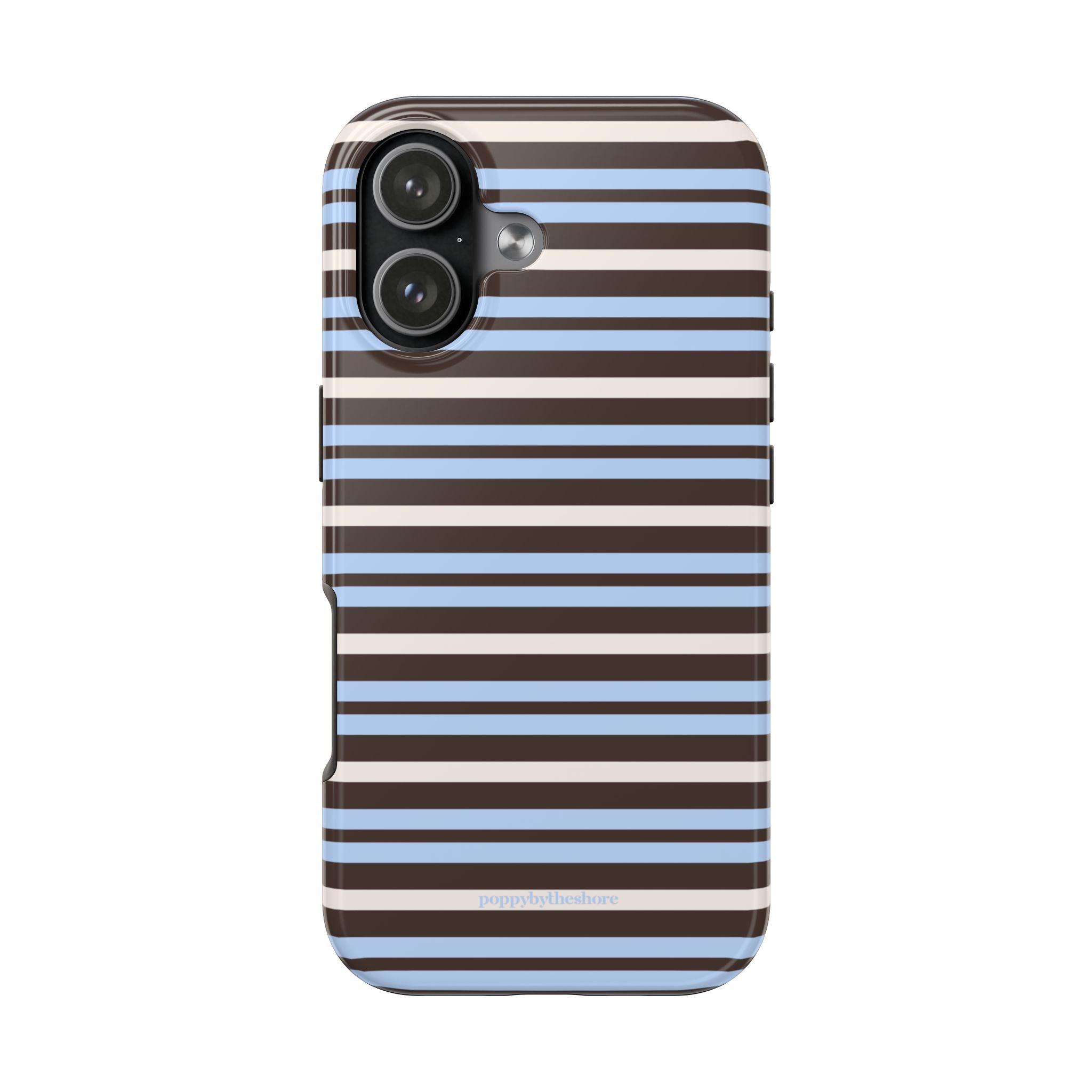 Coastal Cocoa Striped Phone Case