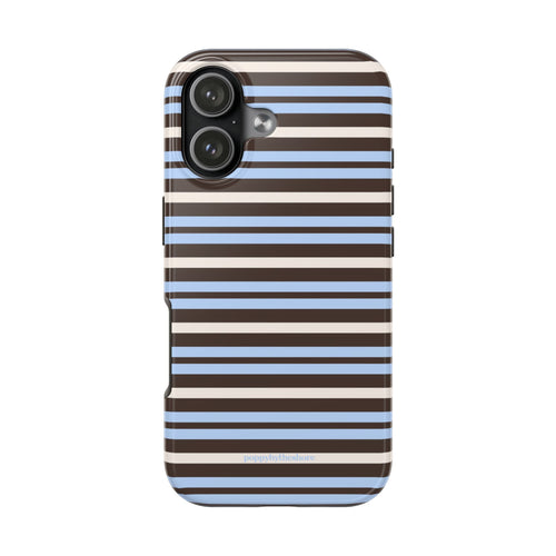 Coastal Cocoa Striped Phone Case