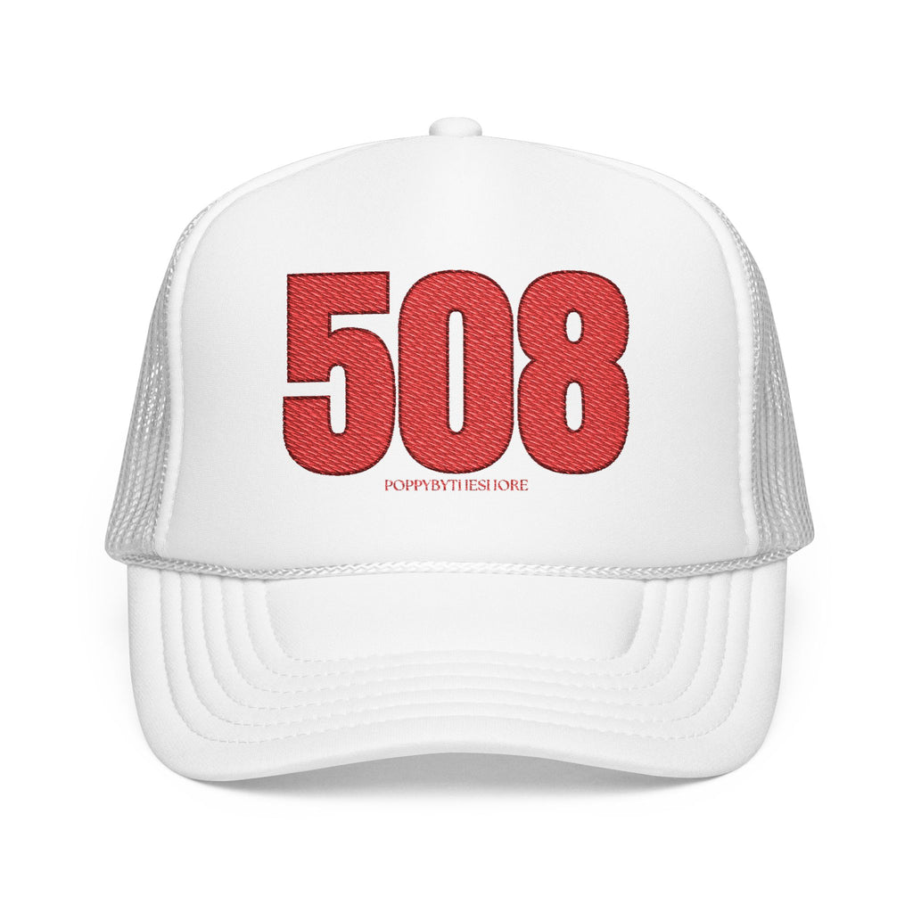 MDW Poppy 508 Area Code Foam Trucker Hat