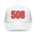 MDW Poppy 508 Area Code Foam Trucker Hat