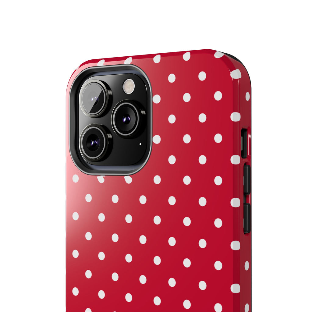 Poppy Red Polka Dot Phone Case
