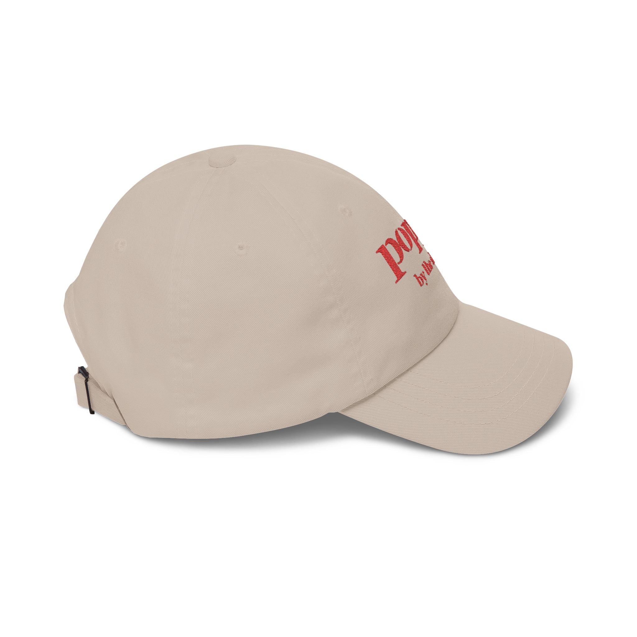 Poppy by the Shore Embroidered Dad Cap - Red