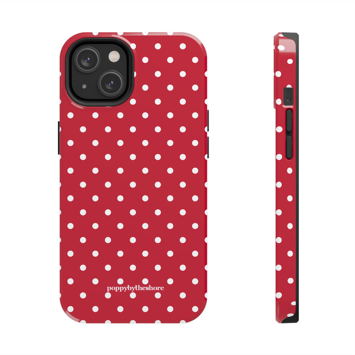 Poppy Red Polka Dot Phone Case
