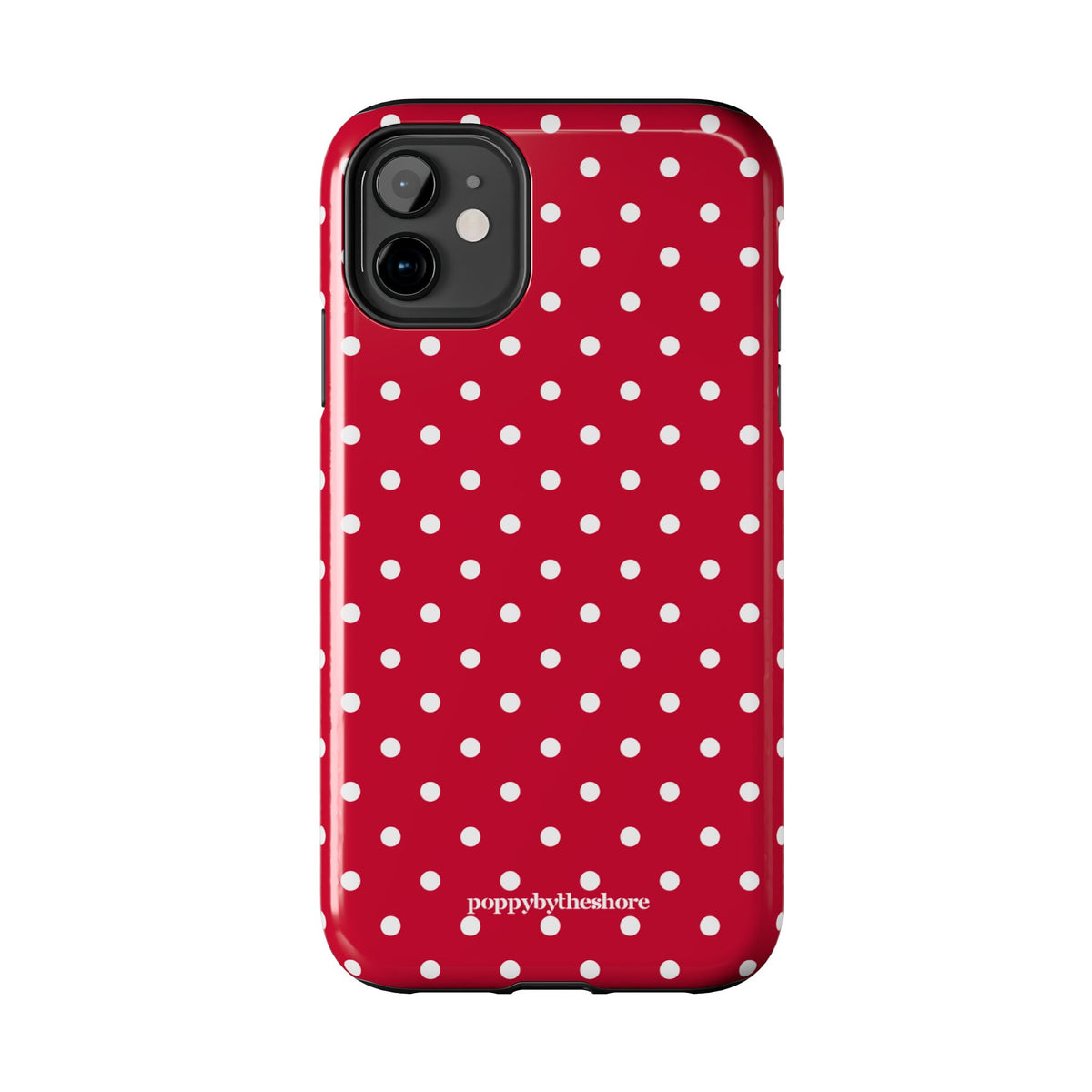 Poppy Red Polka Dot Phone Case