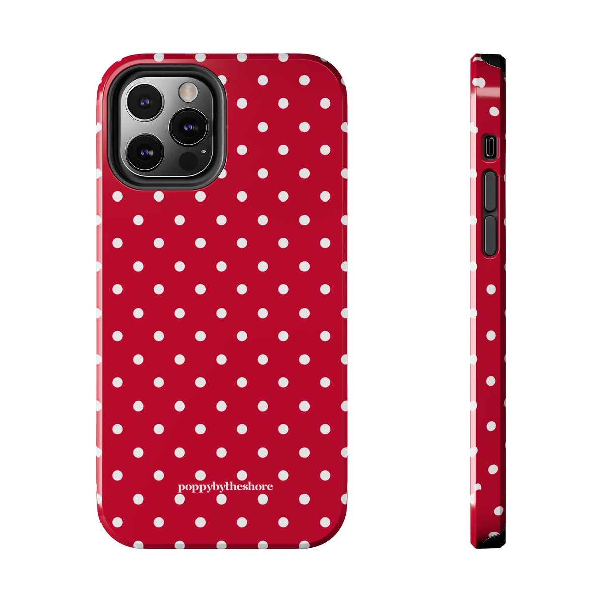 Poppy Red Polka Dot Phone Case