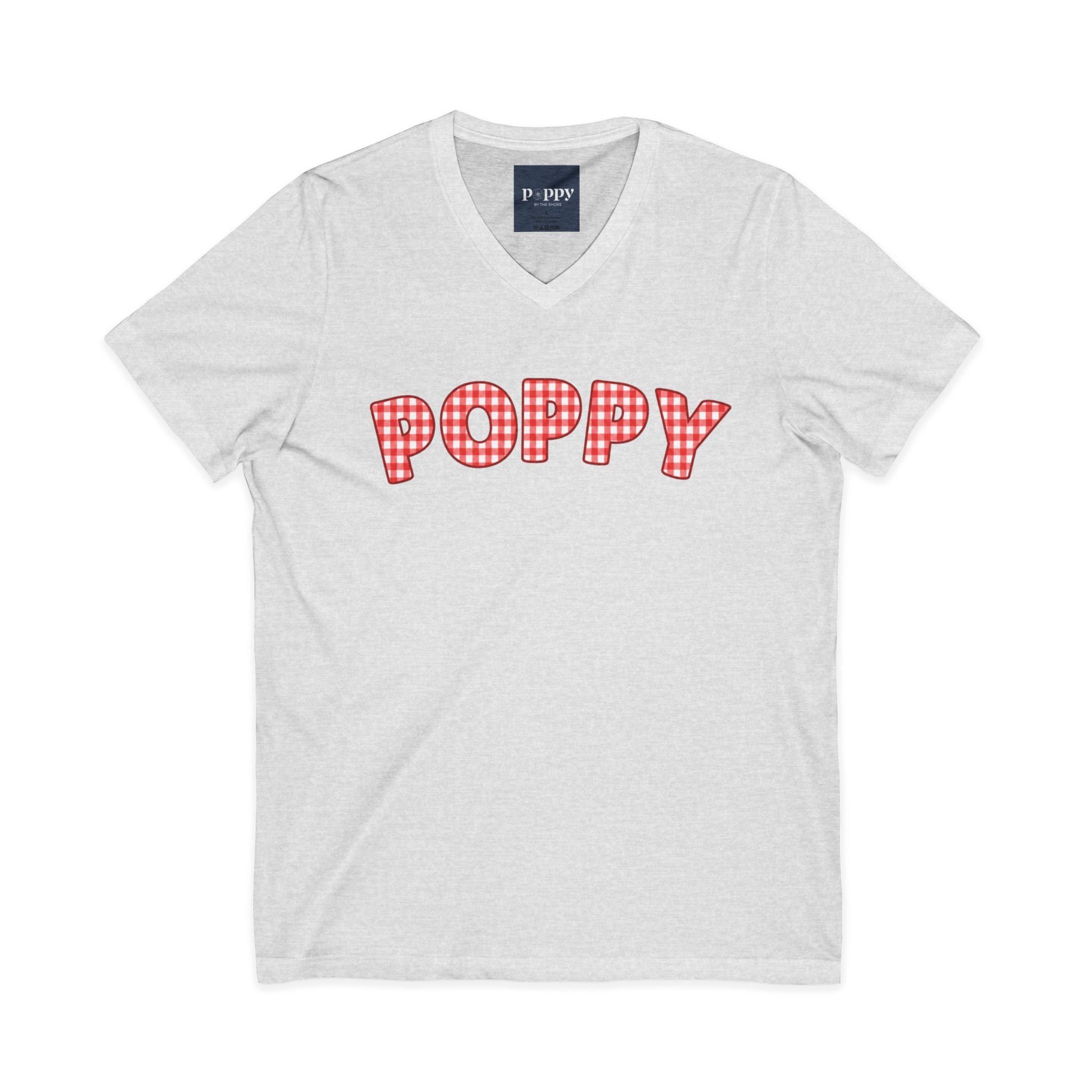 Poppy Gingham V-Neck Tee