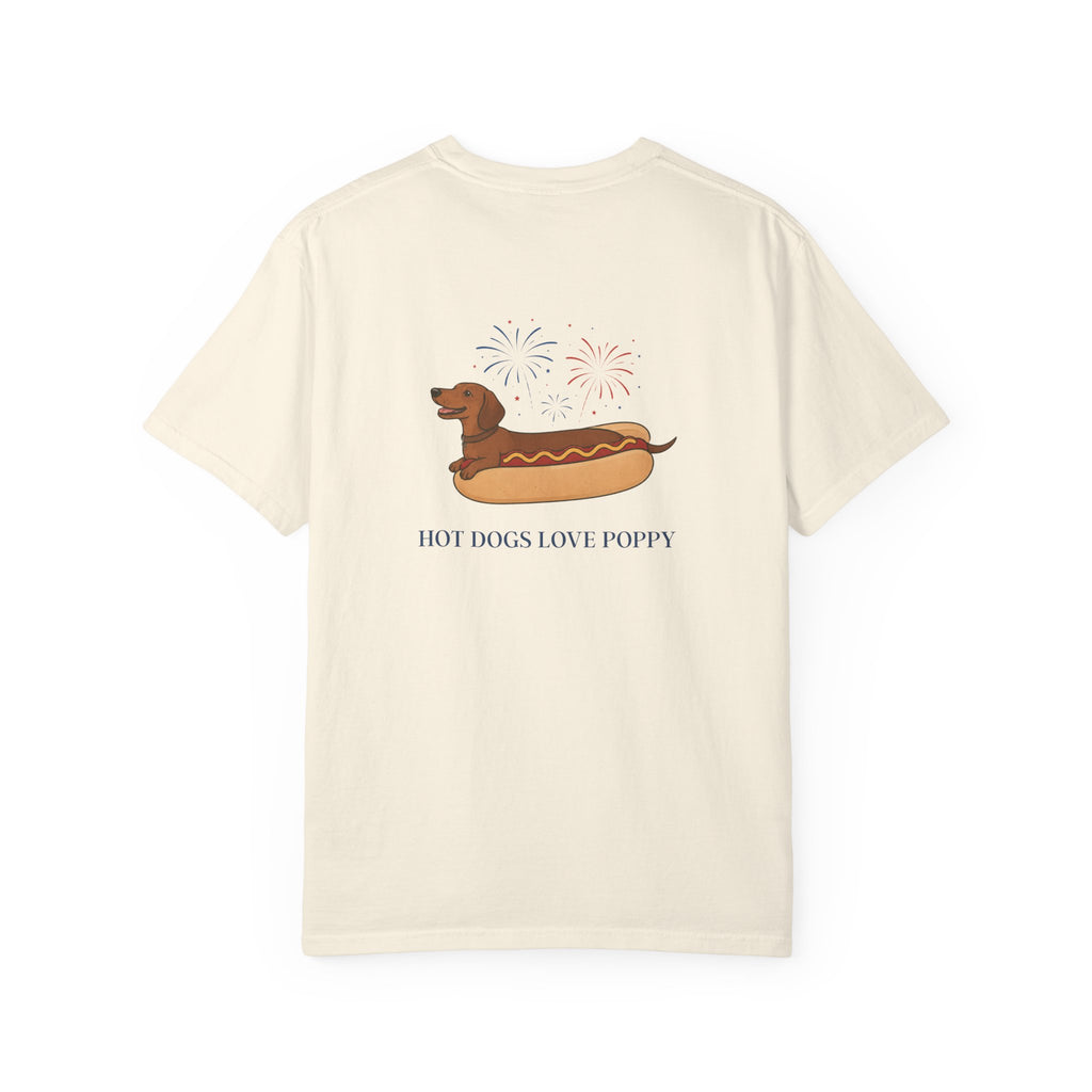 Hot Dogs Love Poppy Tee