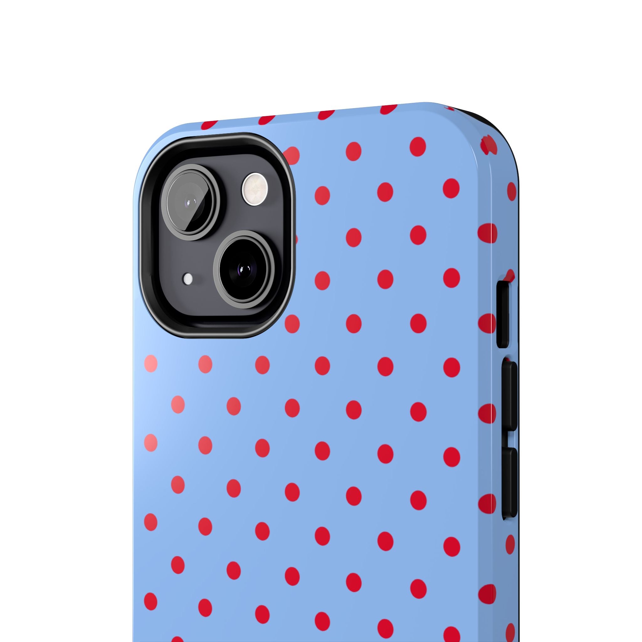 Poppy Blue & Red Polka Dot Phone Case