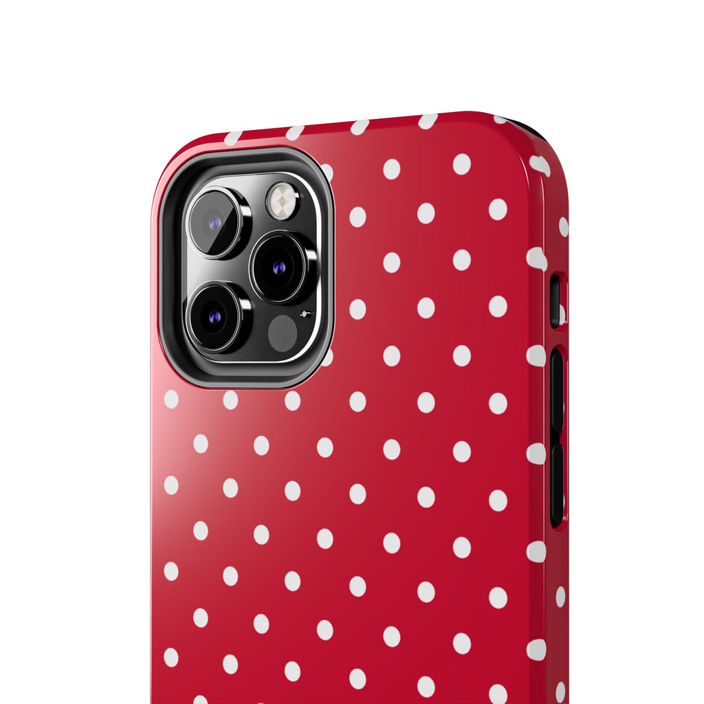 Poppy Red Polka Dot Phone Case