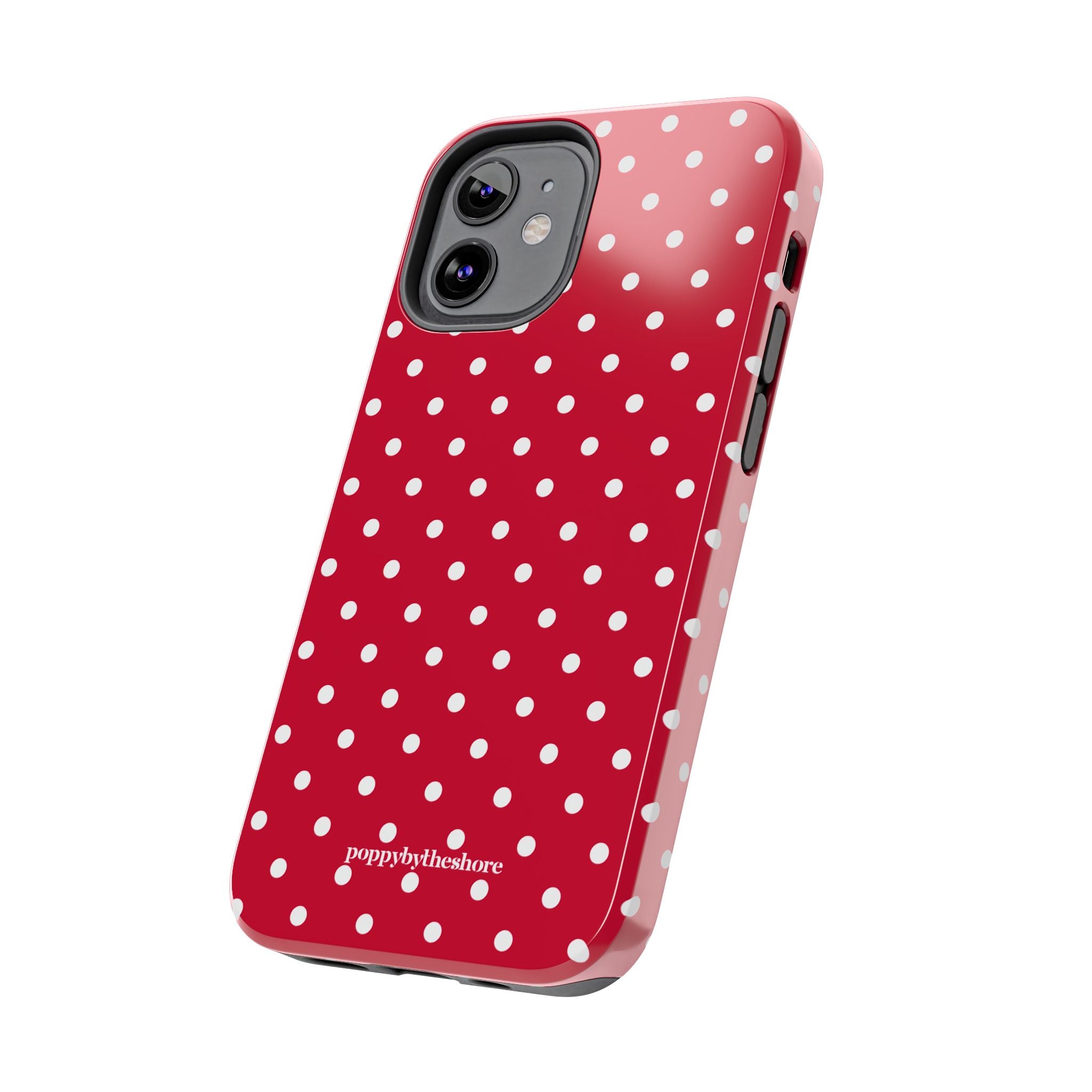 Poppy Red Polka Dot Phone Case