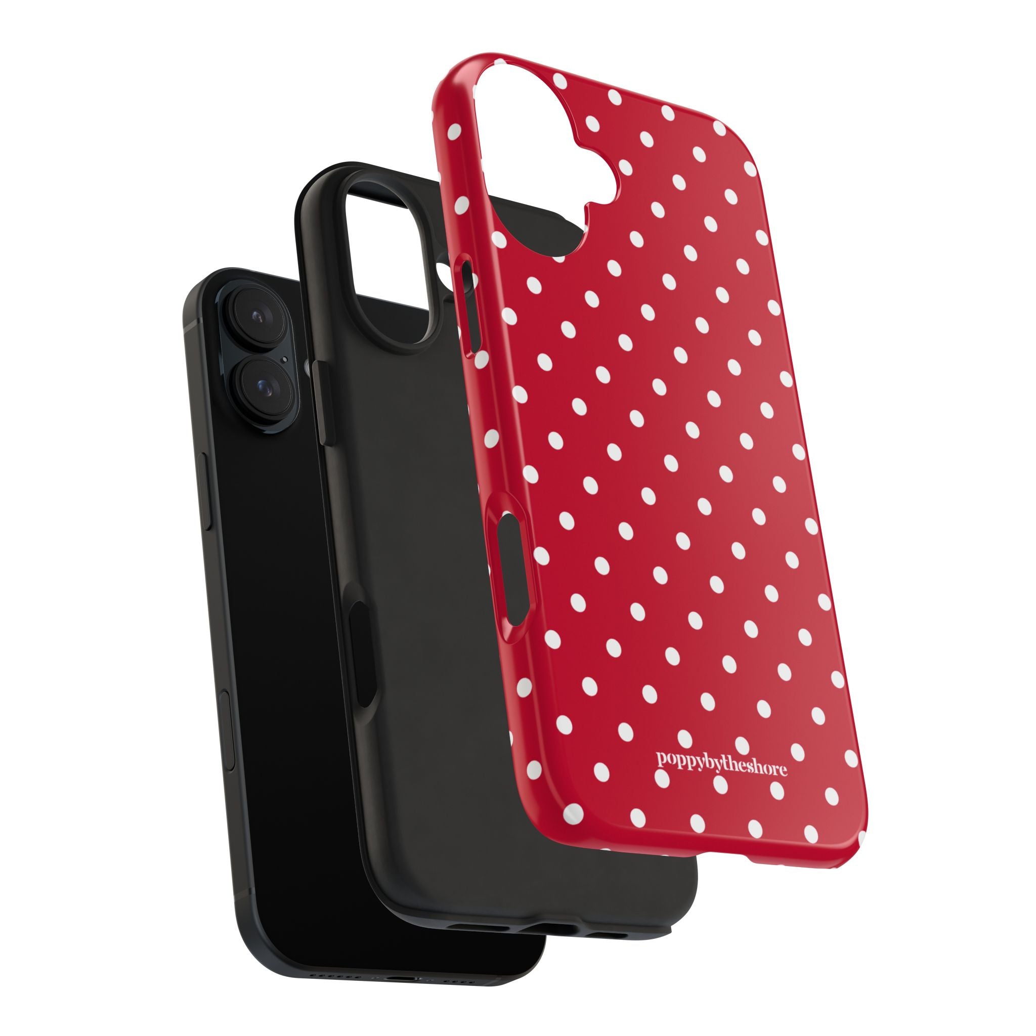 Poppy Red Polka Dot Phone Case