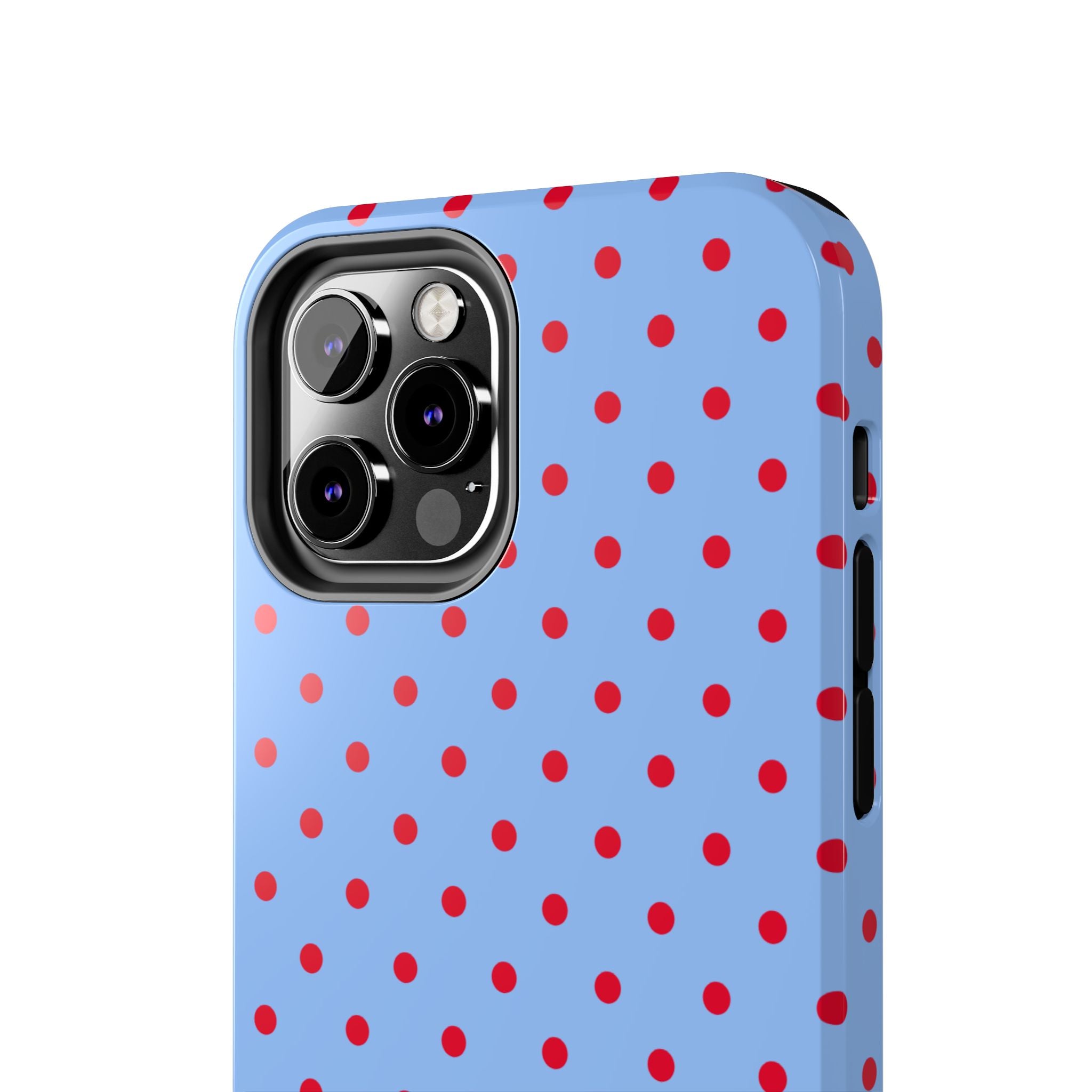 Poppy Blue & Red Polka Dot Phone Case