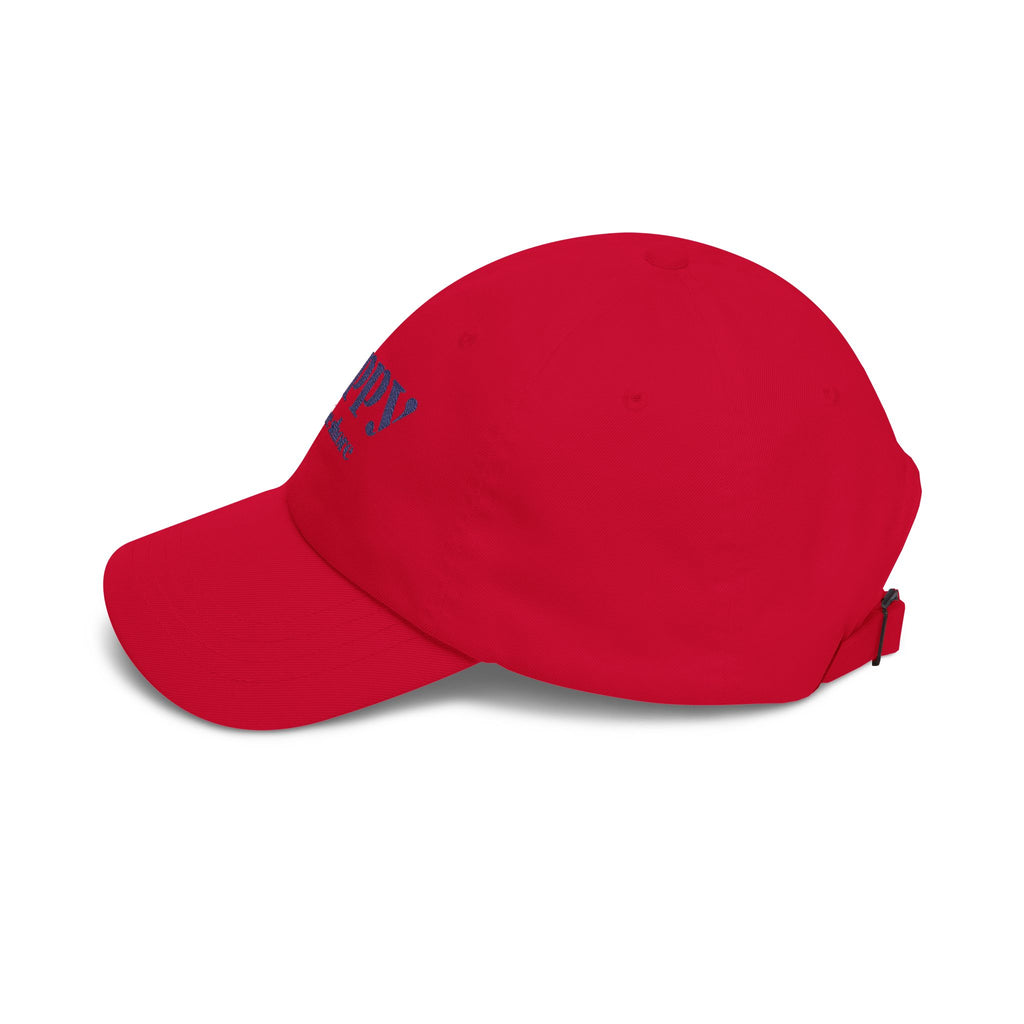Poppy By The Shore Embroidered Dad Cap - Blue
