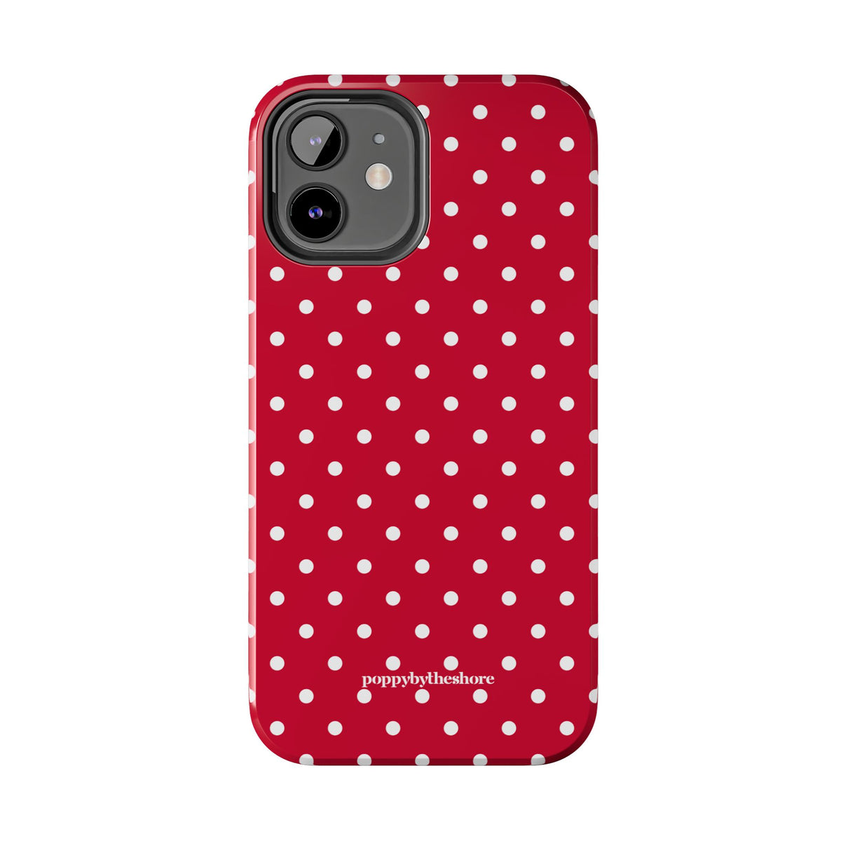 Poppy Red Polka Dot Phone Case